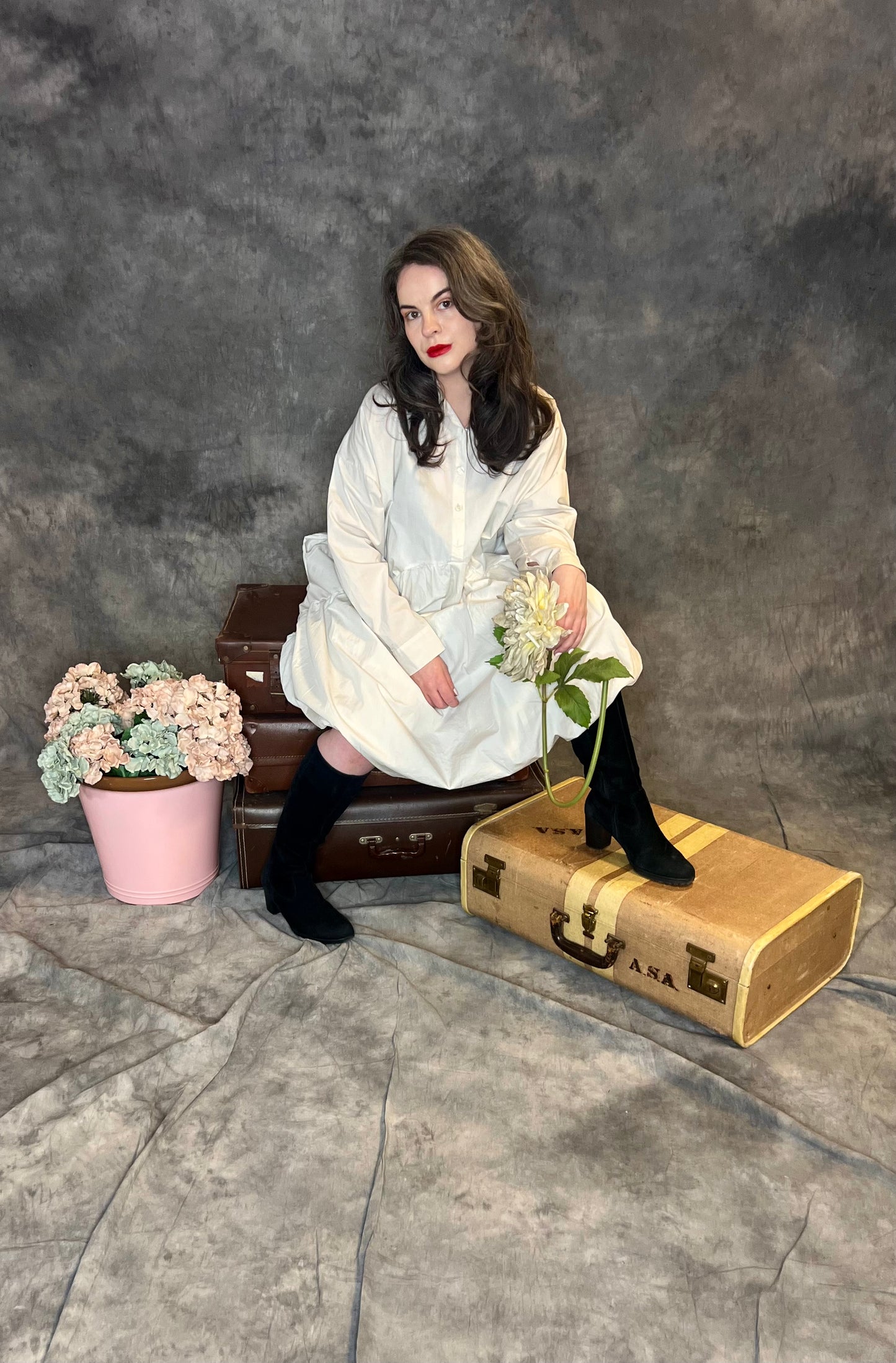 ID Clothing Balloon Hem Tunic Dress