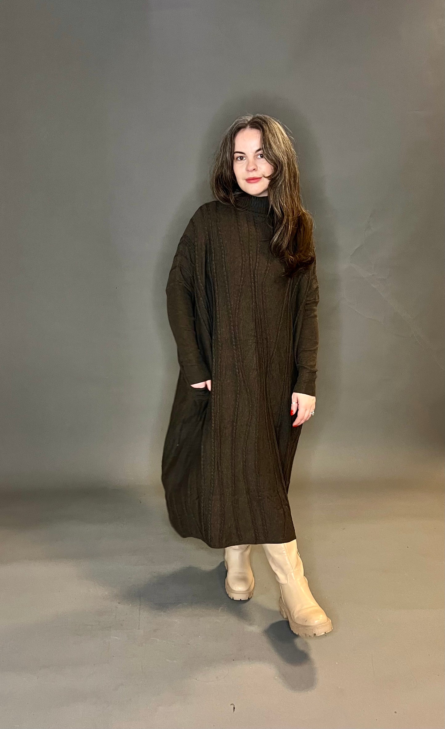 ID Clothing Textured Knit Dress