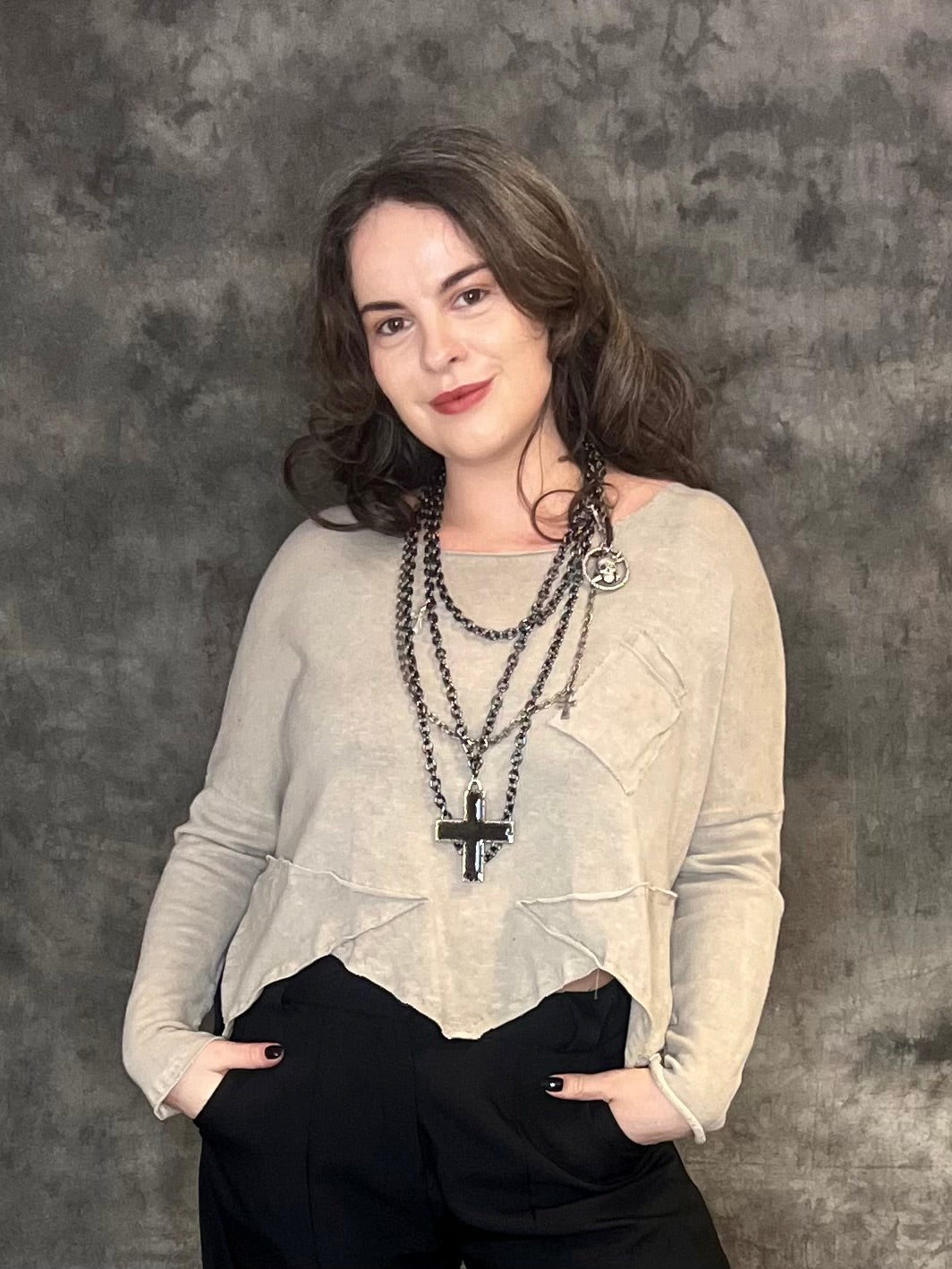 Provocation Layered Cross Necklace