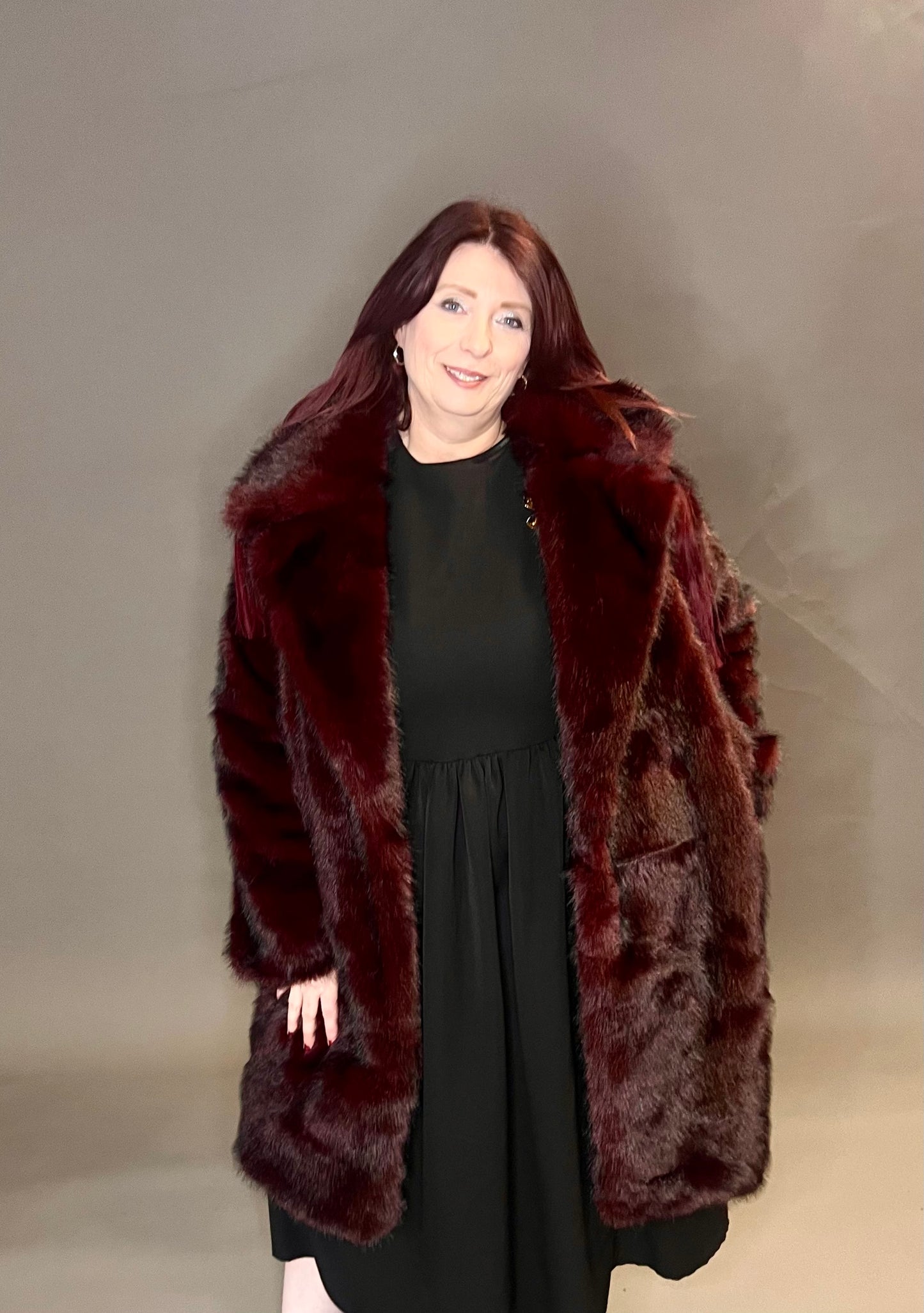 ID Clothing Long Fur Coat