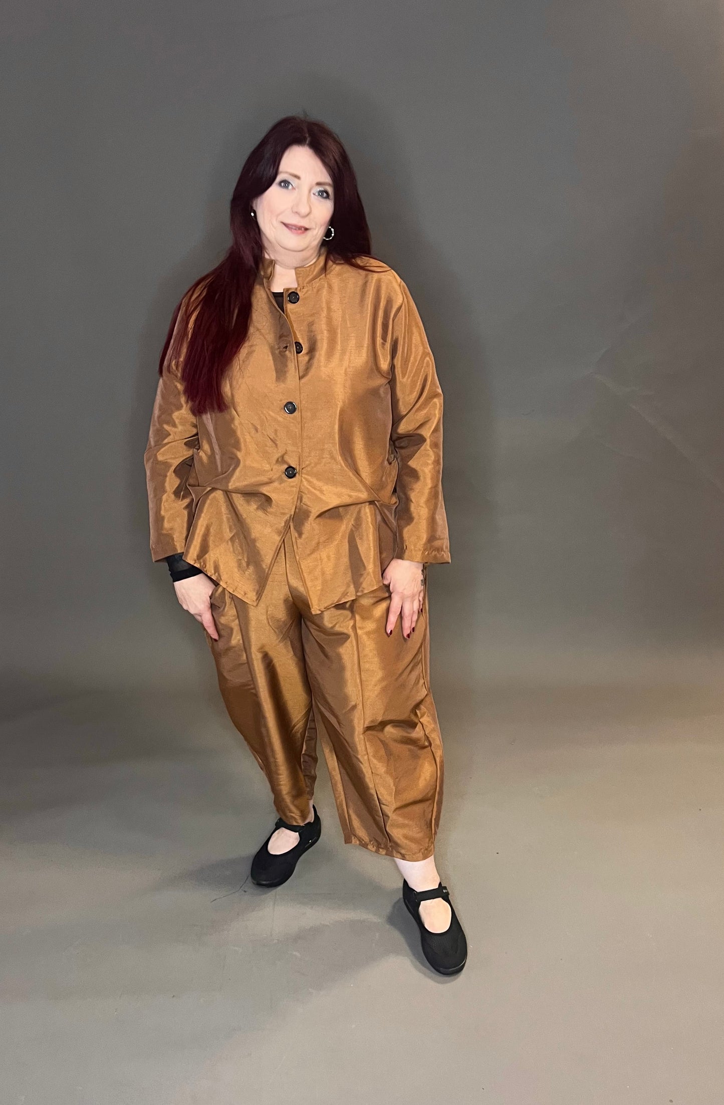 ID Clothing Satin Feel Curvy Girl Trousers