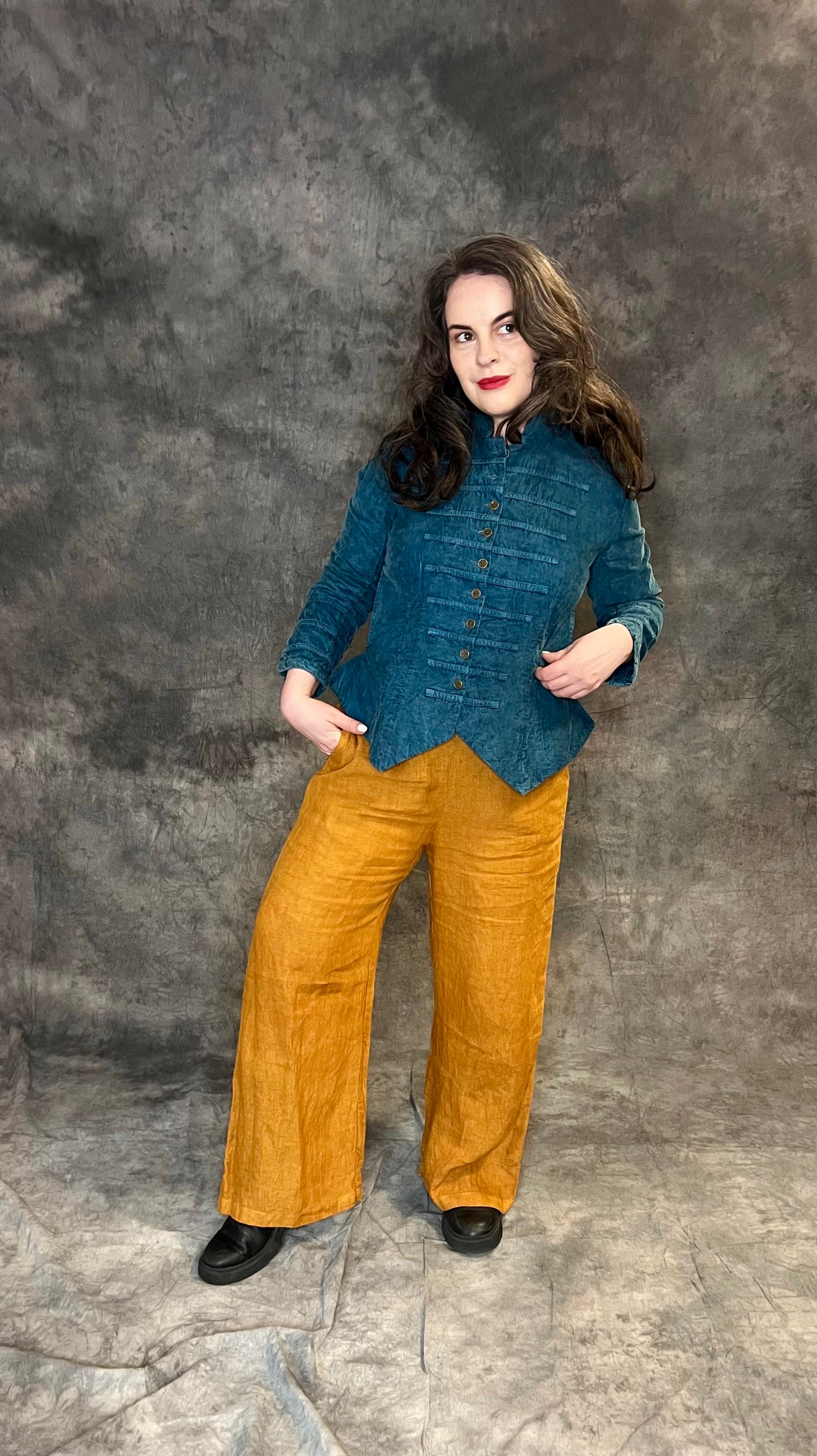Belle & Bracken ‘Old Gold’ Straight Legged Trousers