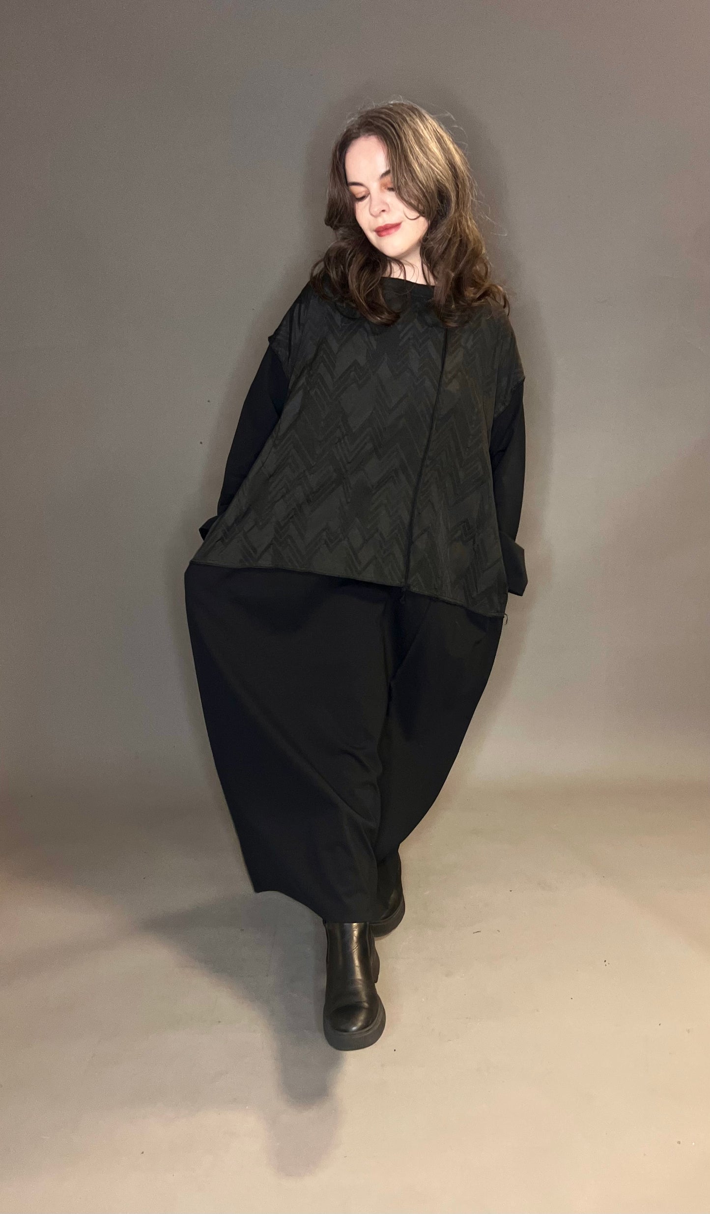 ID Clothing Textured Tulip Hem Dress