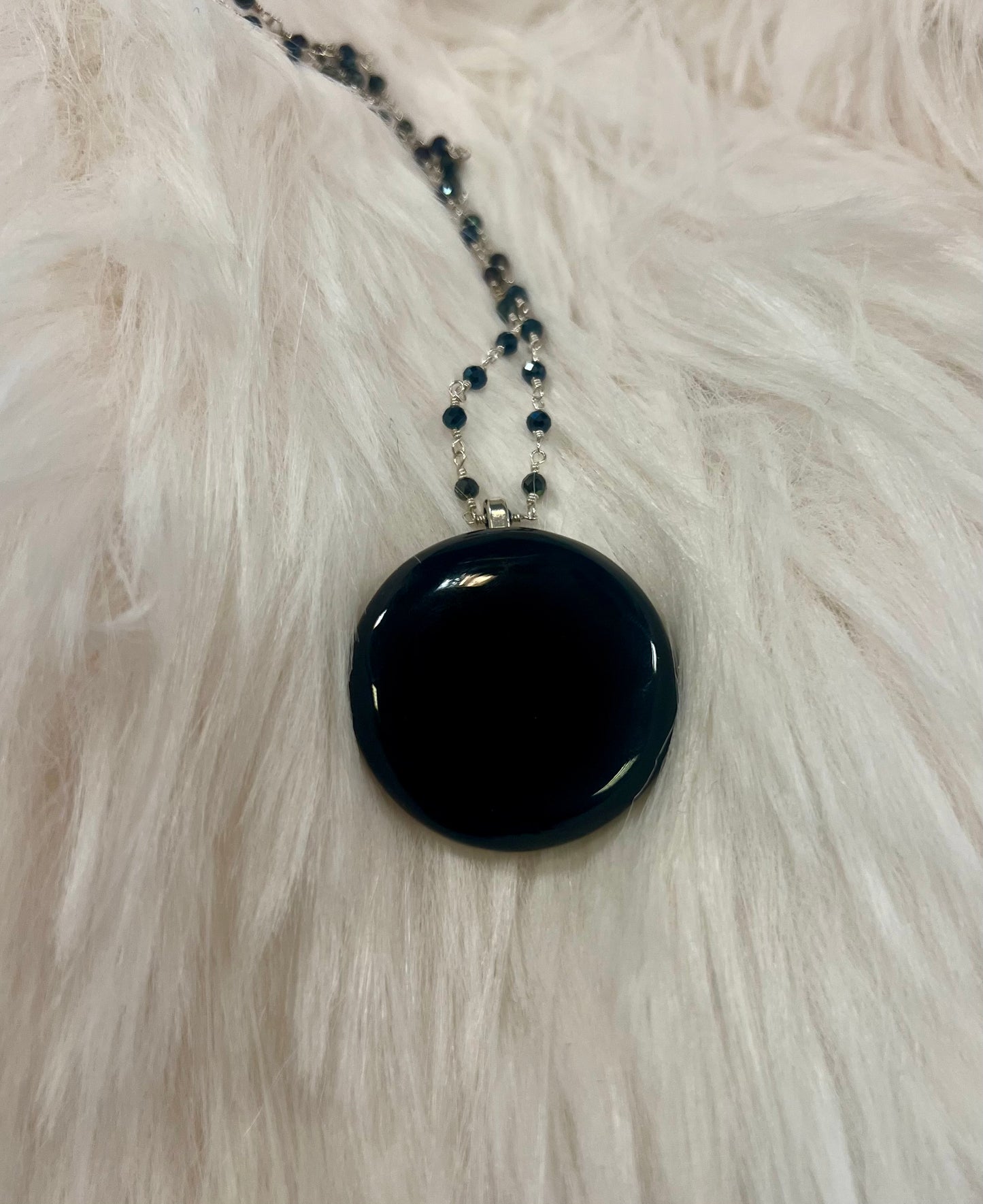 Black Obsidian Jewellery Set by Gill M