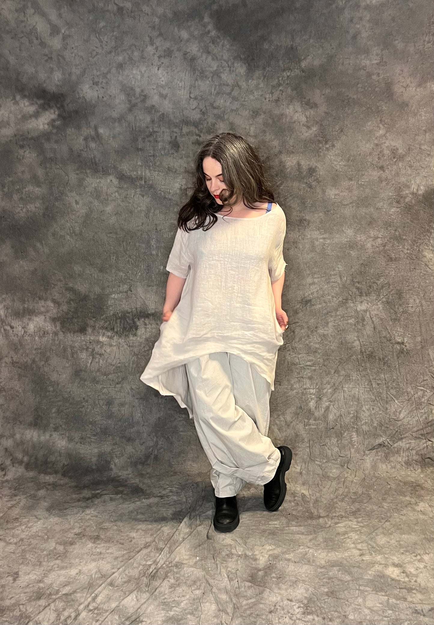 Provocation High/Low Linen Tunic with Back Detail (colour options available)