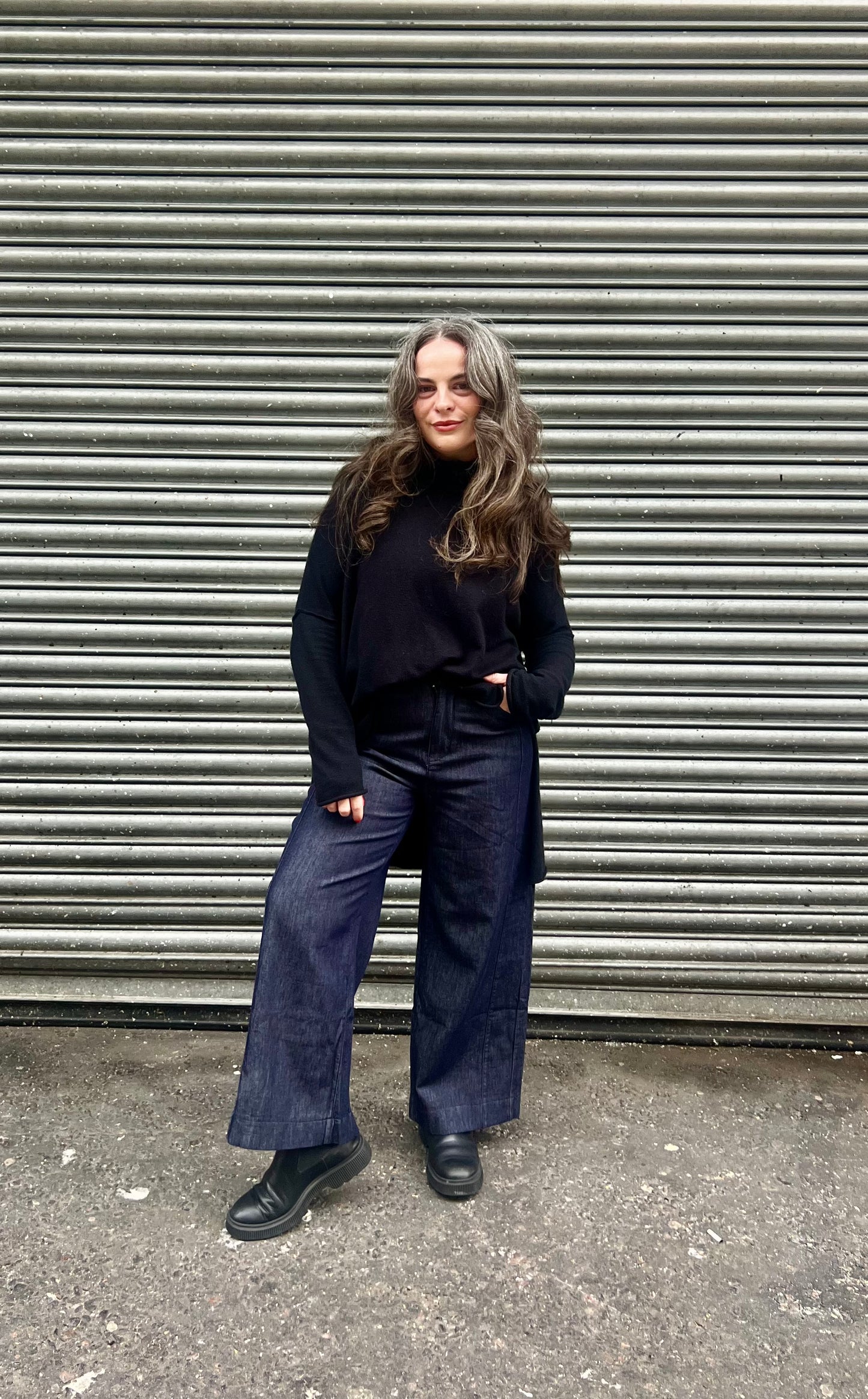 Belle Blue Fitted Straight Legged Jeans