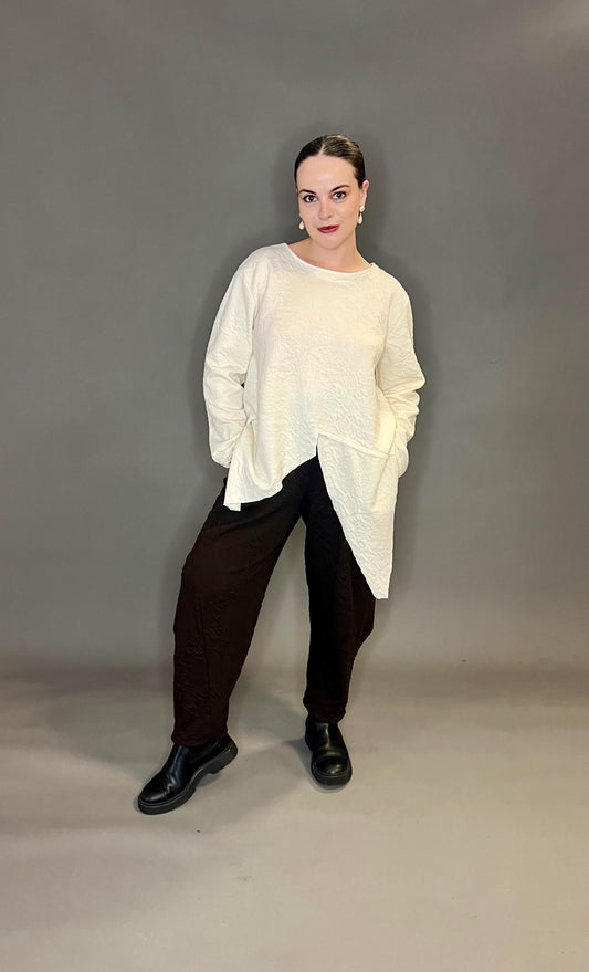 ID Clothing Textured Fabric Cocoon Trousers (colour options available)