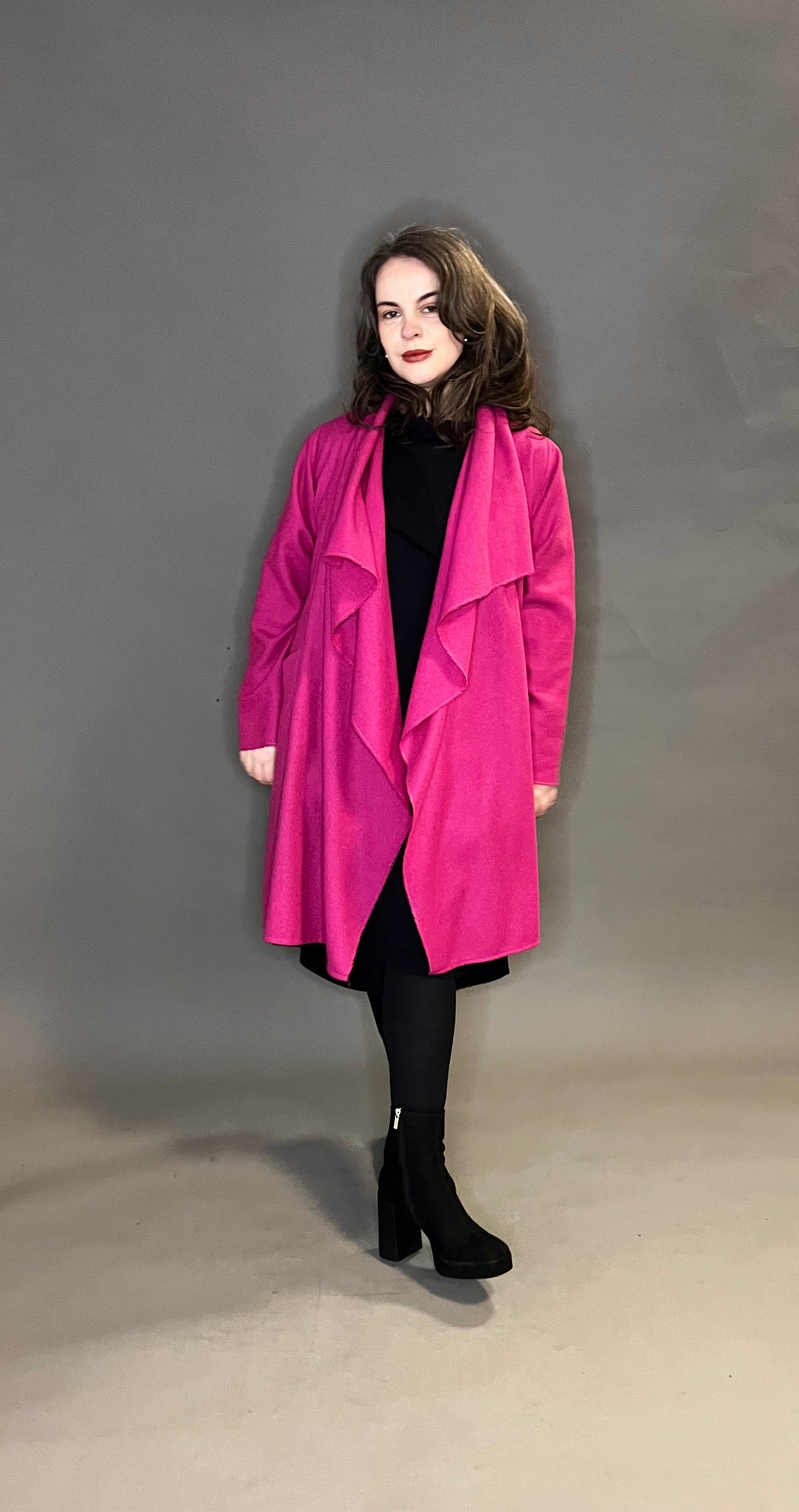 Terry Macey Edy in Bright Pink Wool