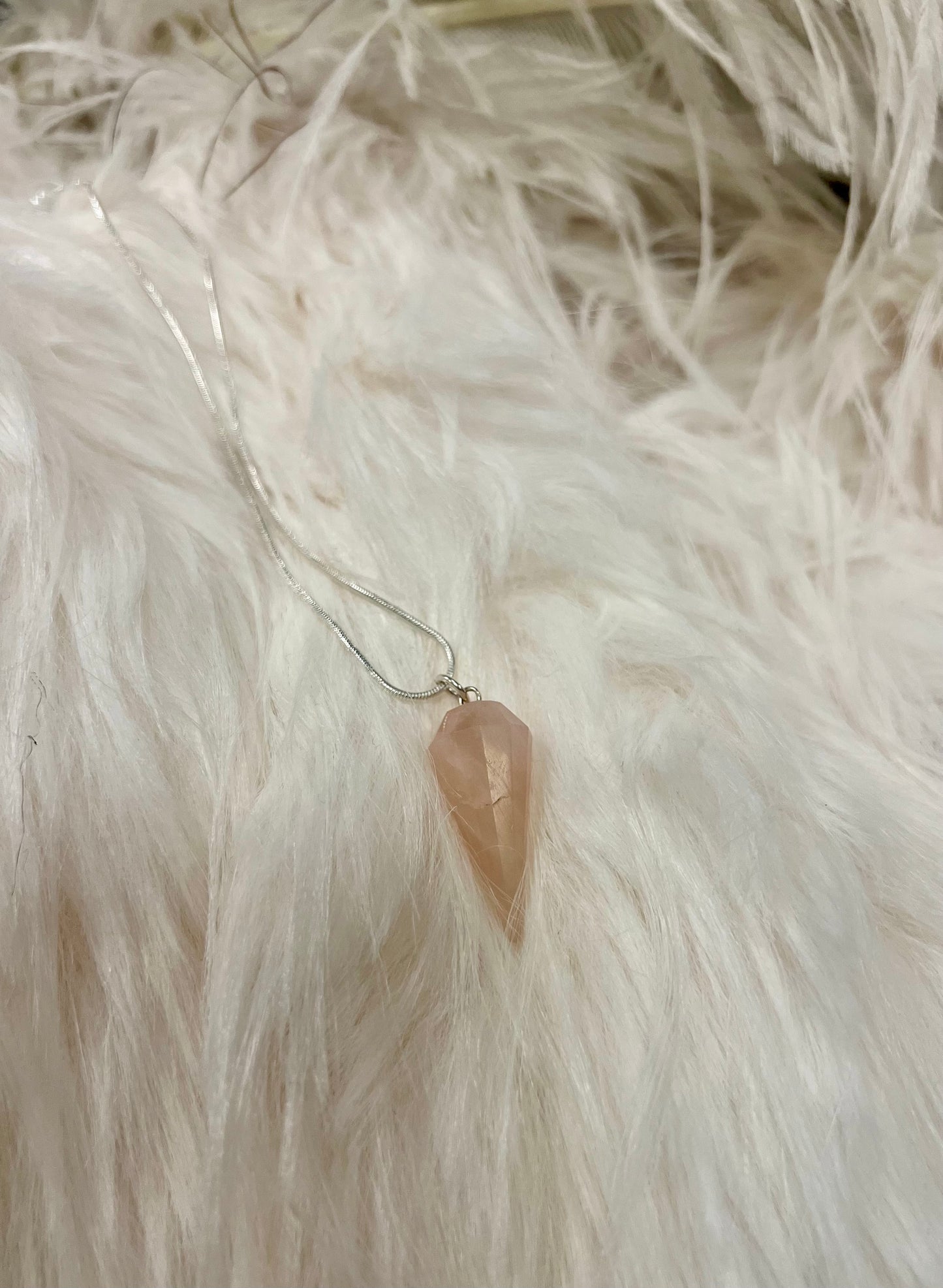 Rose Quartz Pendulum Pendants by Gill M (sizes available)