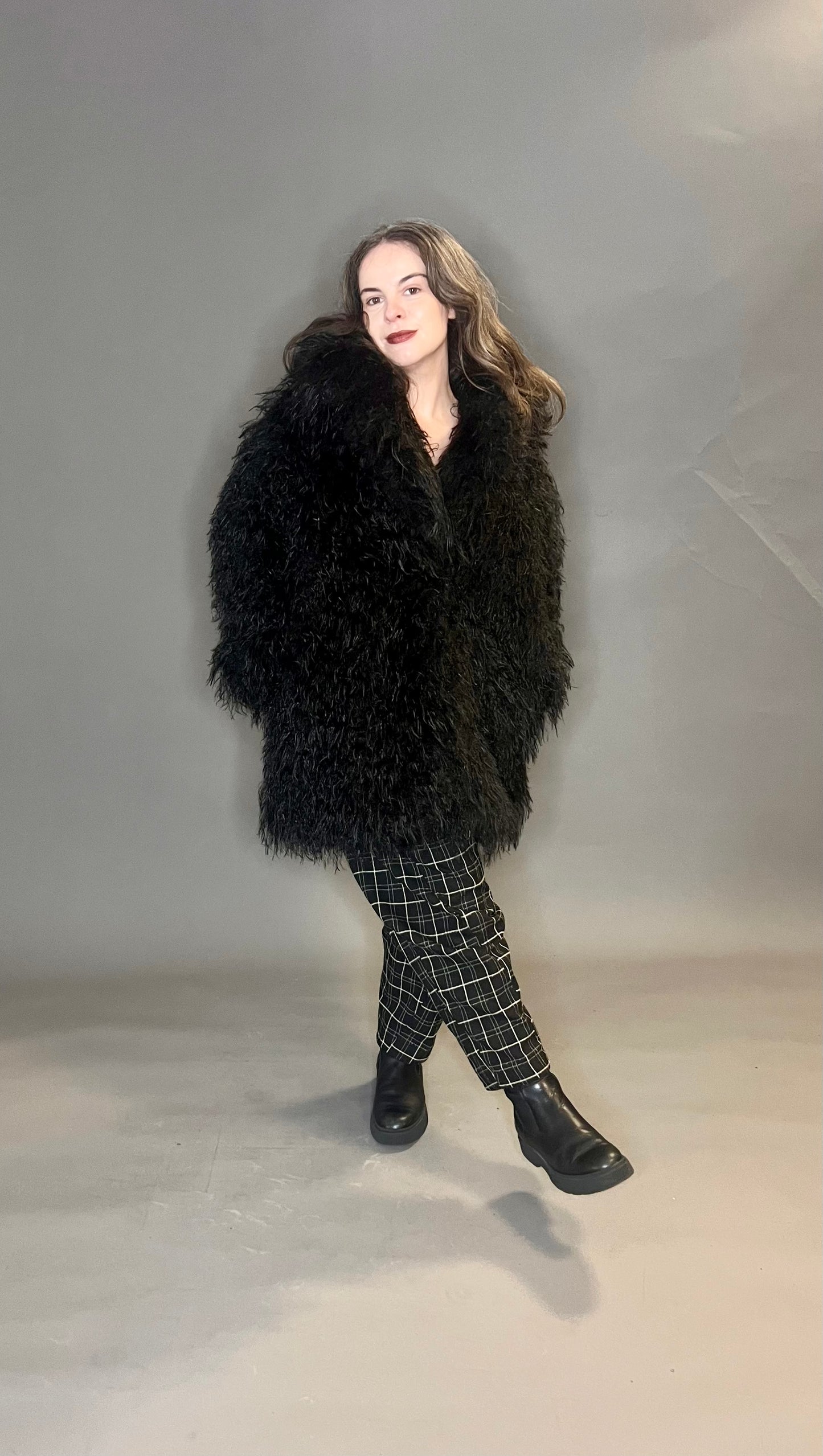 ID Clothing Short Faux Fur Coat