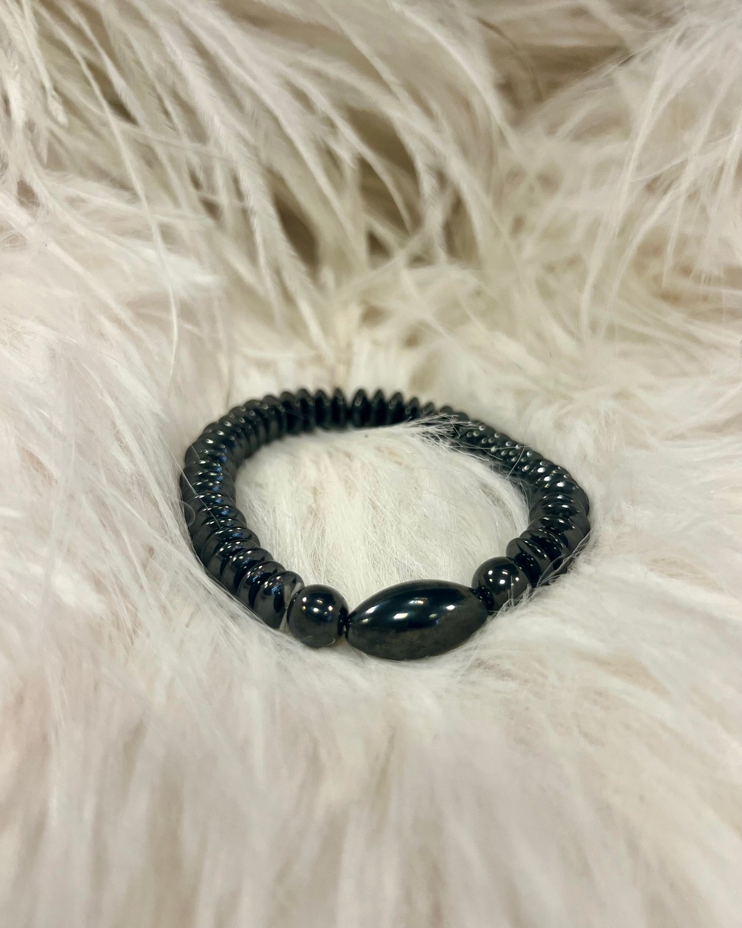 Stackable Hematite Bracelets by Gill M