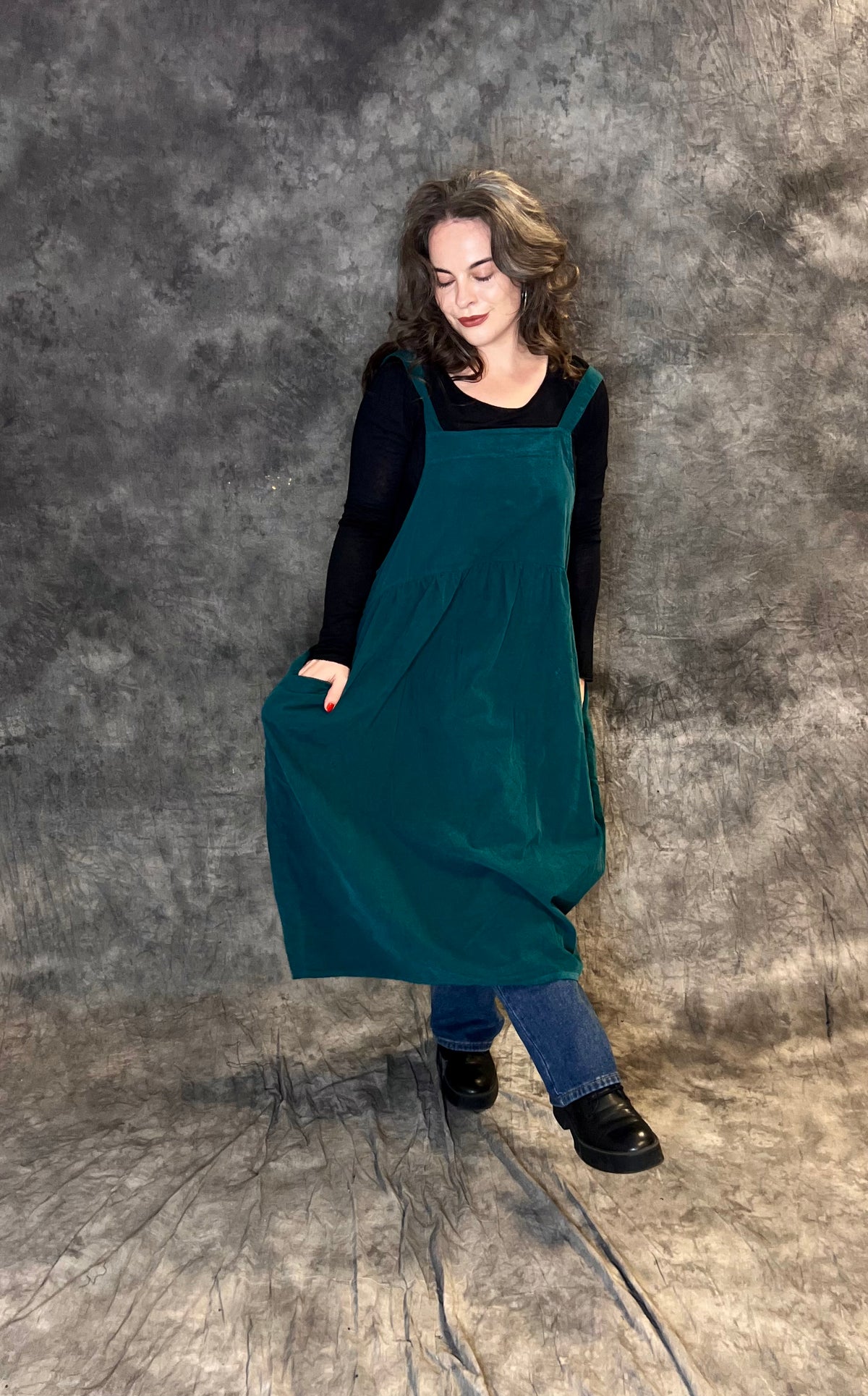 Made In Italy Needlecord Pinafore