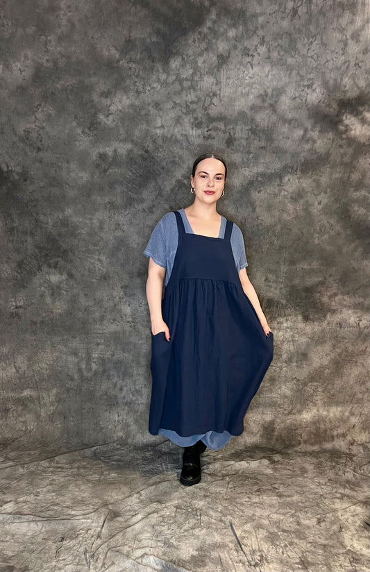 Made In Italy Pinafore with Pockets (colour options available)