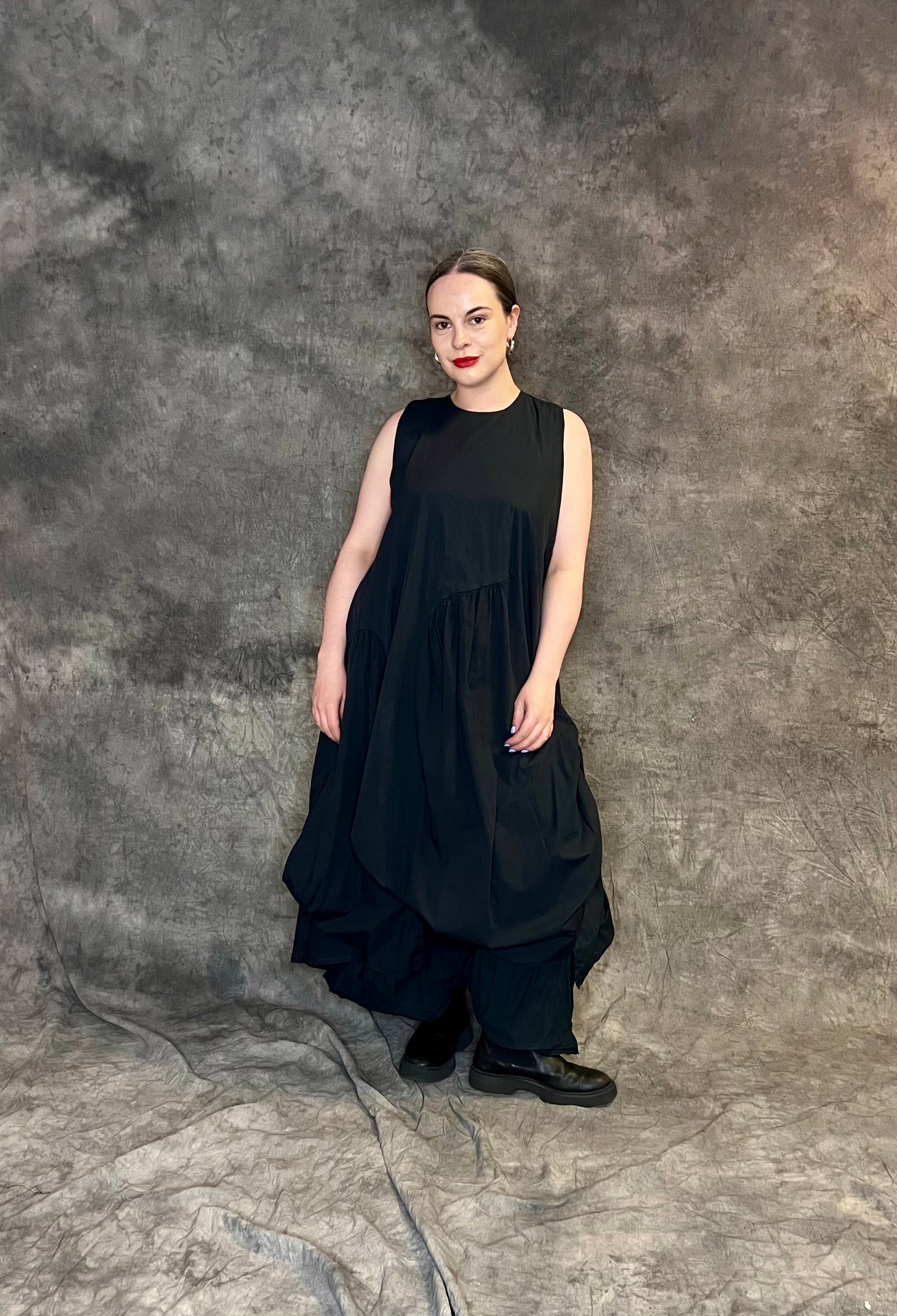 Provocation Short Sleeved Dress with Ruched Hem (colour options available)