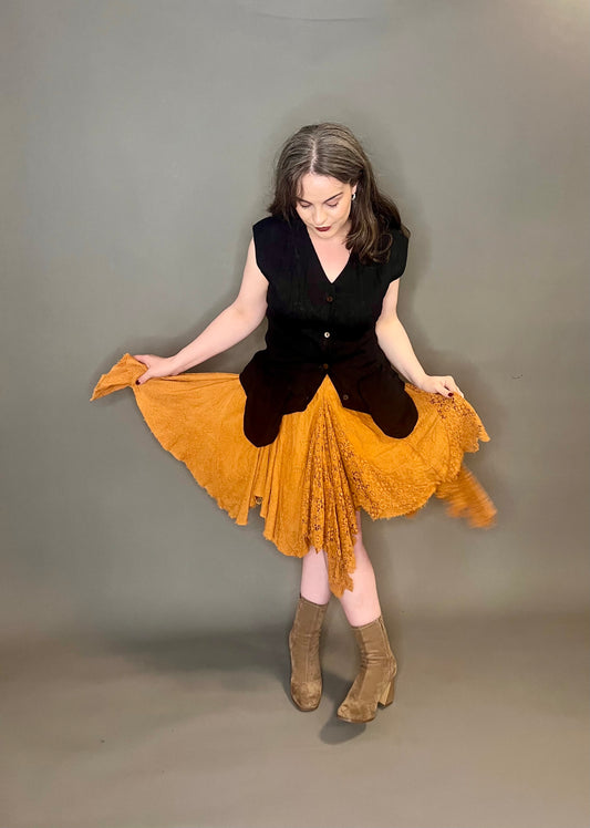 Belle & Bracken ‘Mimi’ Skirt in Old Gold