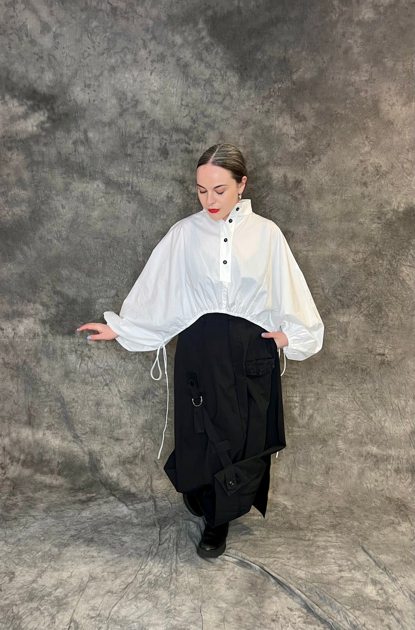 Provocation Cropped Shirt with Ties (colour options available)