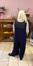 Load image into Gallery viewer, Terry Macey Linen and Wool Navy Jumpsuit