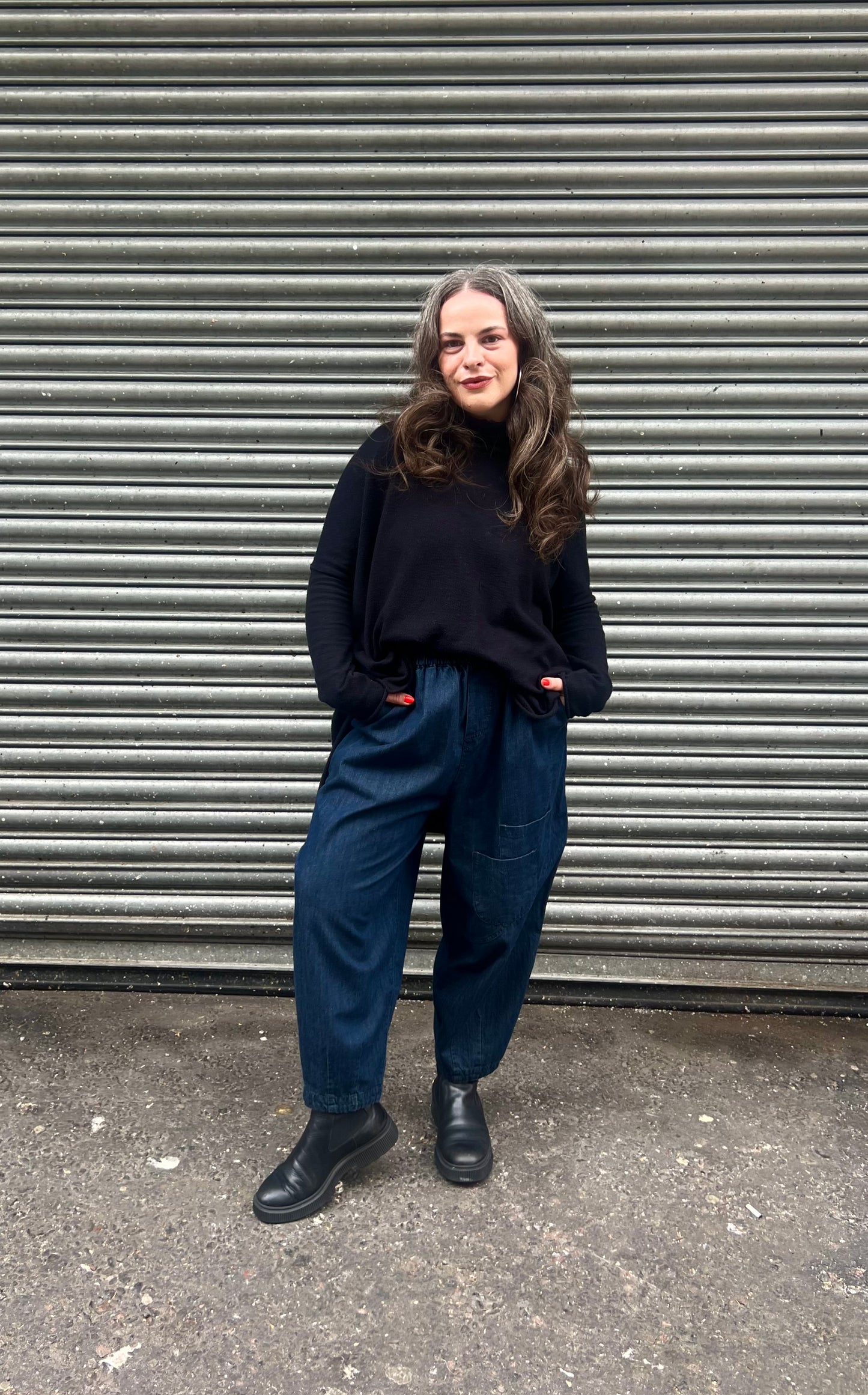 Bella Blue Narrow Leg Barrel Denims