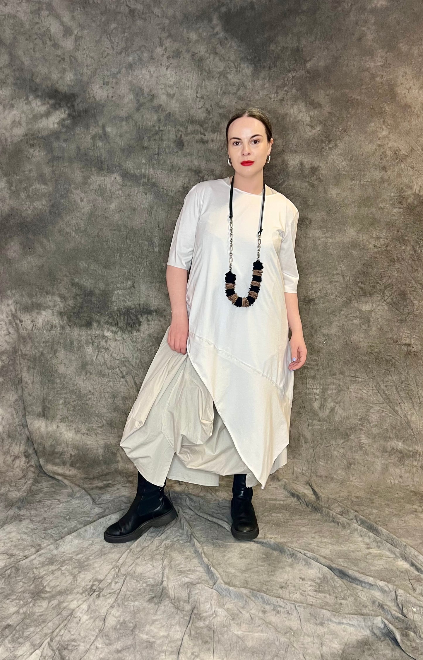Provocation A-Symmetric Tee with Ruching (colour options available)