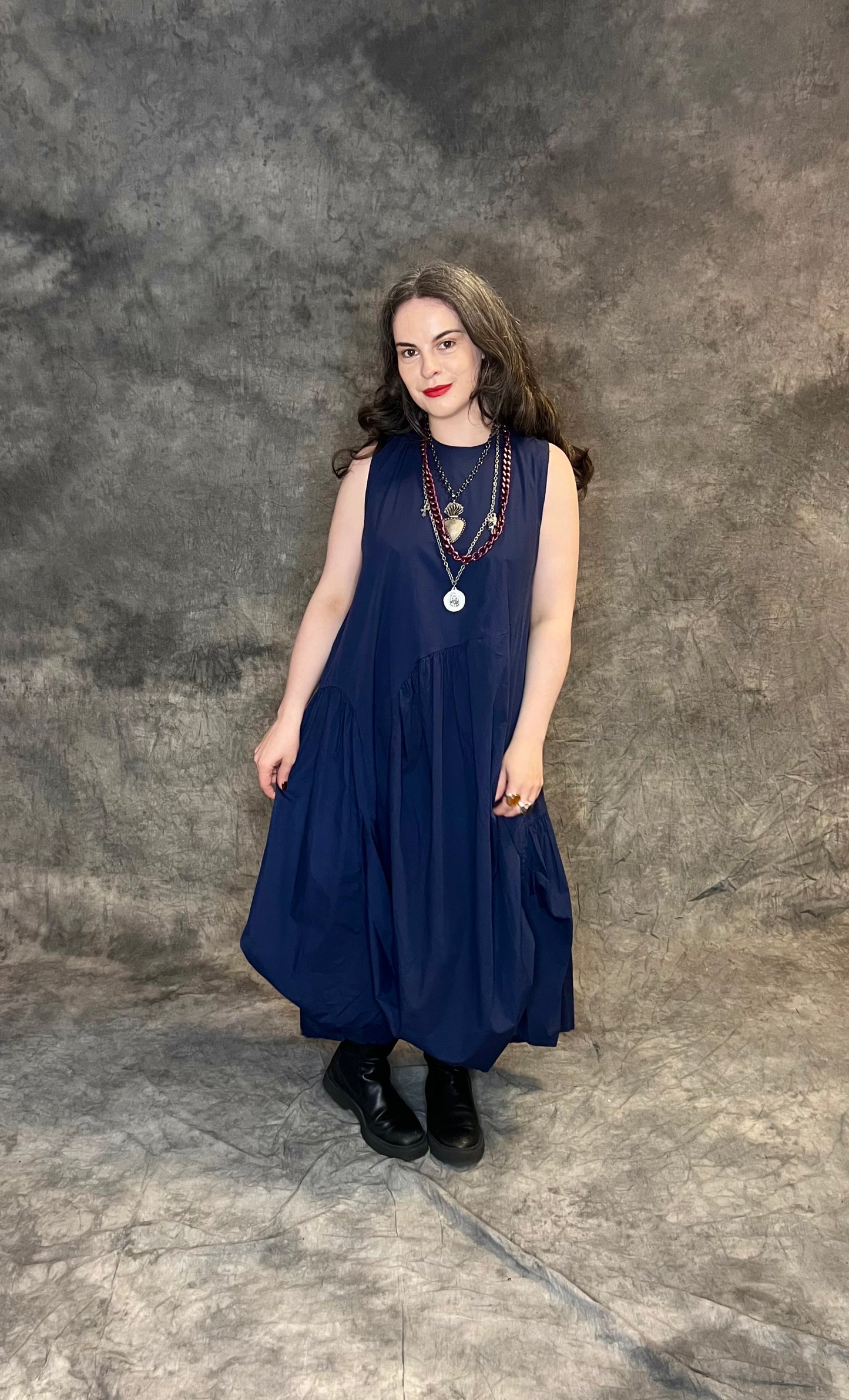 Provocation Short Sleeved Dress with Ruched Hem (colour options available)