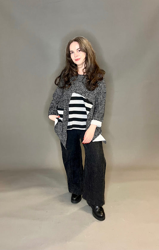 ID Clothing Patchwork Pocket Top