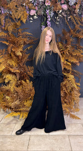 Belle + Bracken Black Cord Trousers