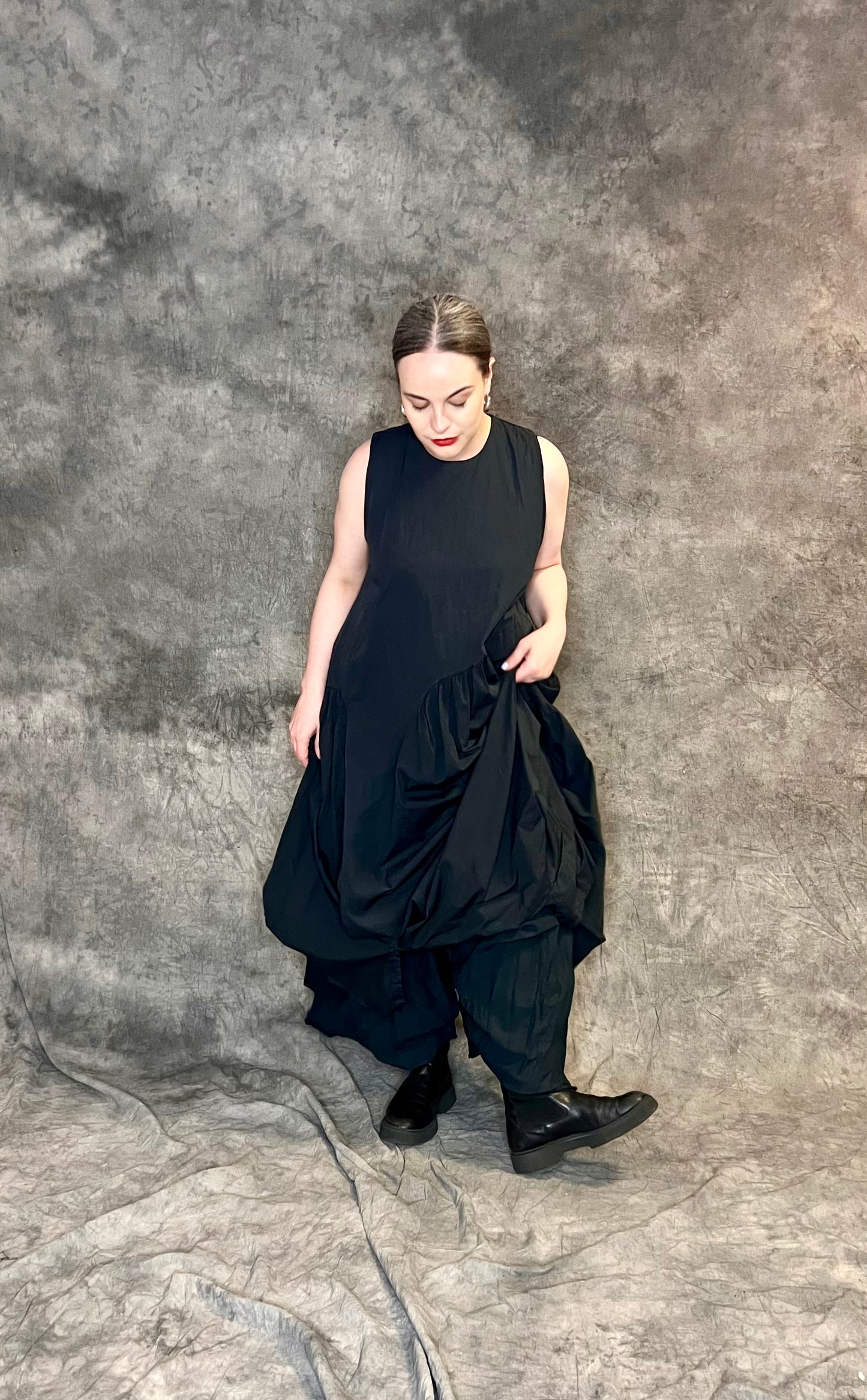 Provocation Short Sleeved Dress with Ruched Hem (colour options available)