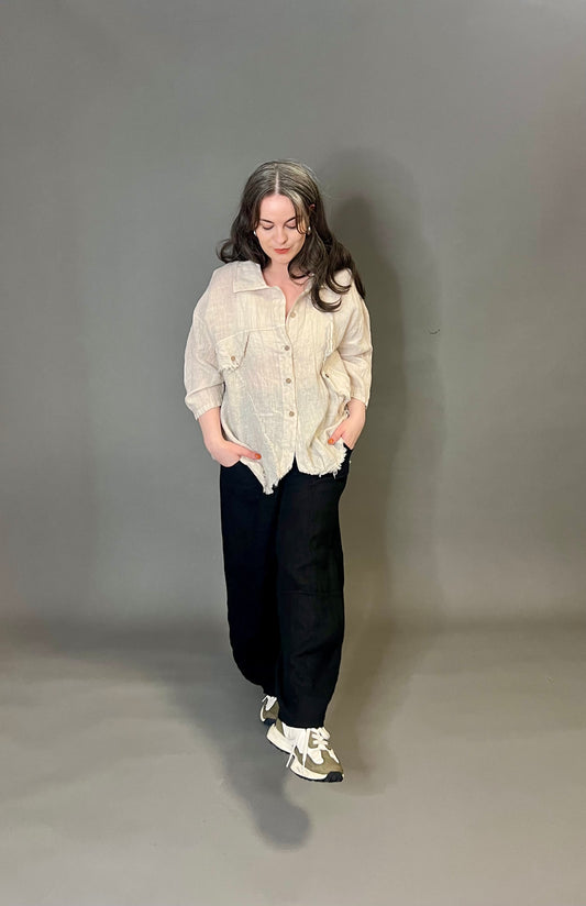 Love My Fashions Raw Hem Shirts