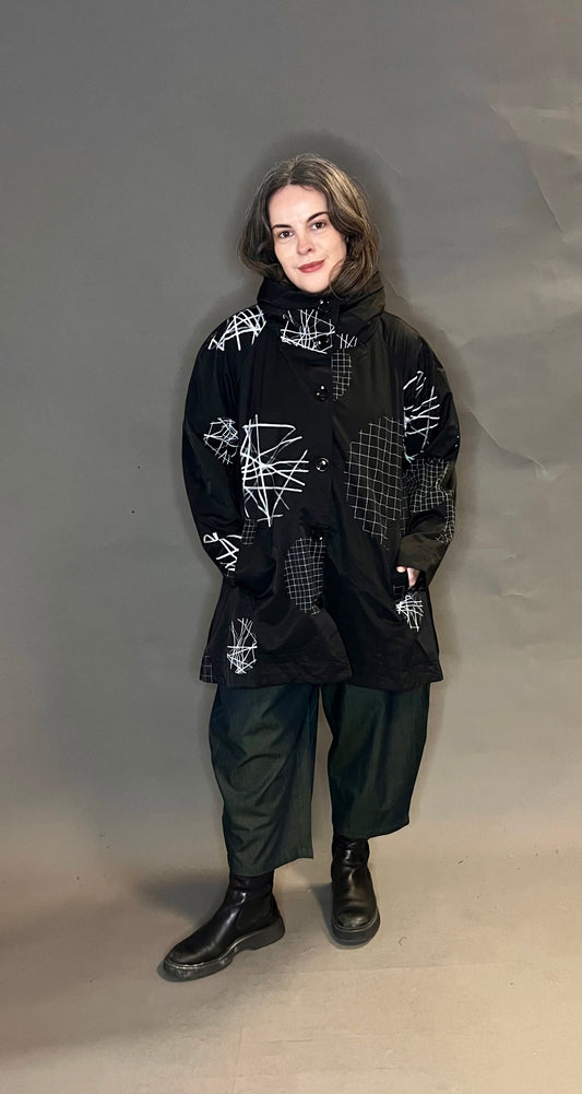 Bella Blue High Neck Button Up Jacket