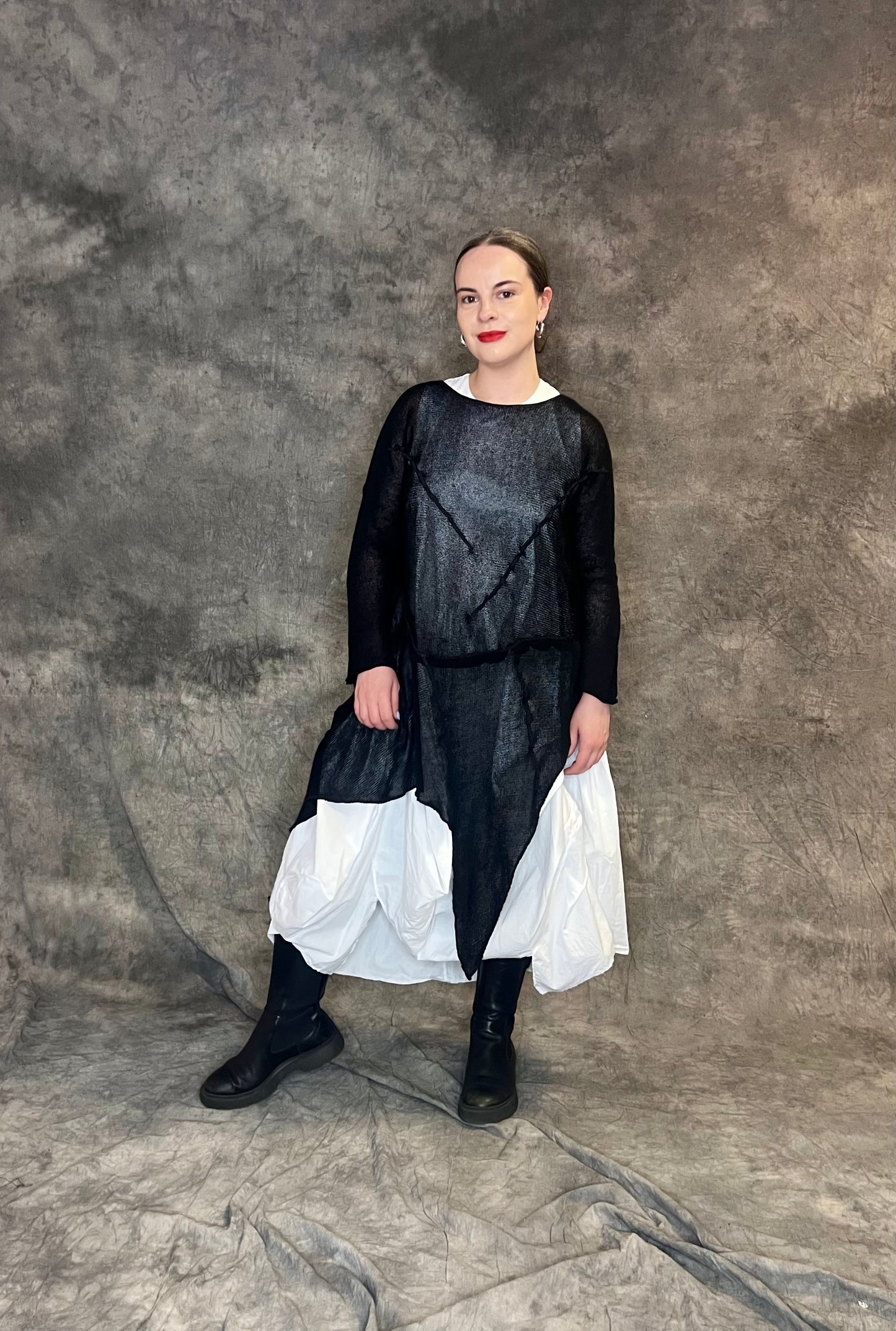 Provocation Uneven Hem Knit Tunic (colour options available)
