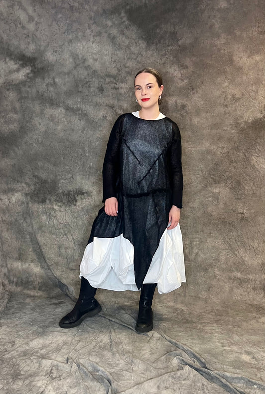 Provocation Uneven Hem Knit Tunic (colour options available)