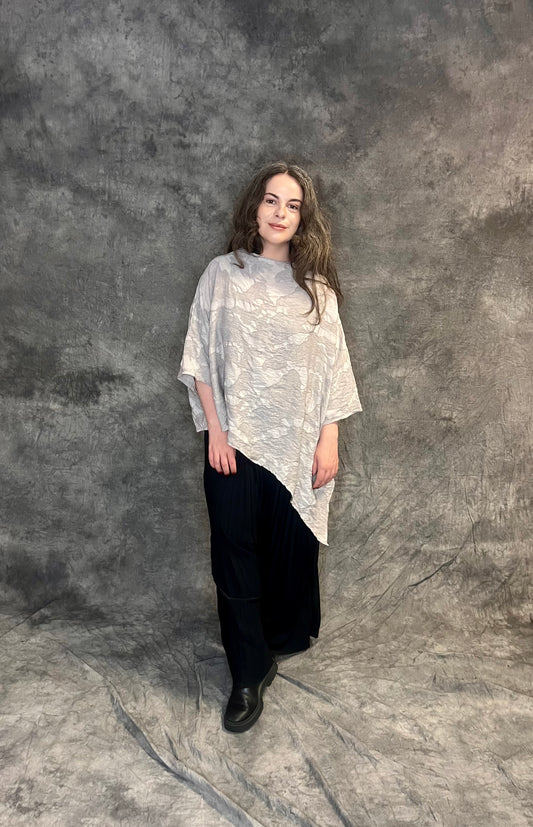 ID Clothing Textured Fabric A-Symmetric Top (colour options available)