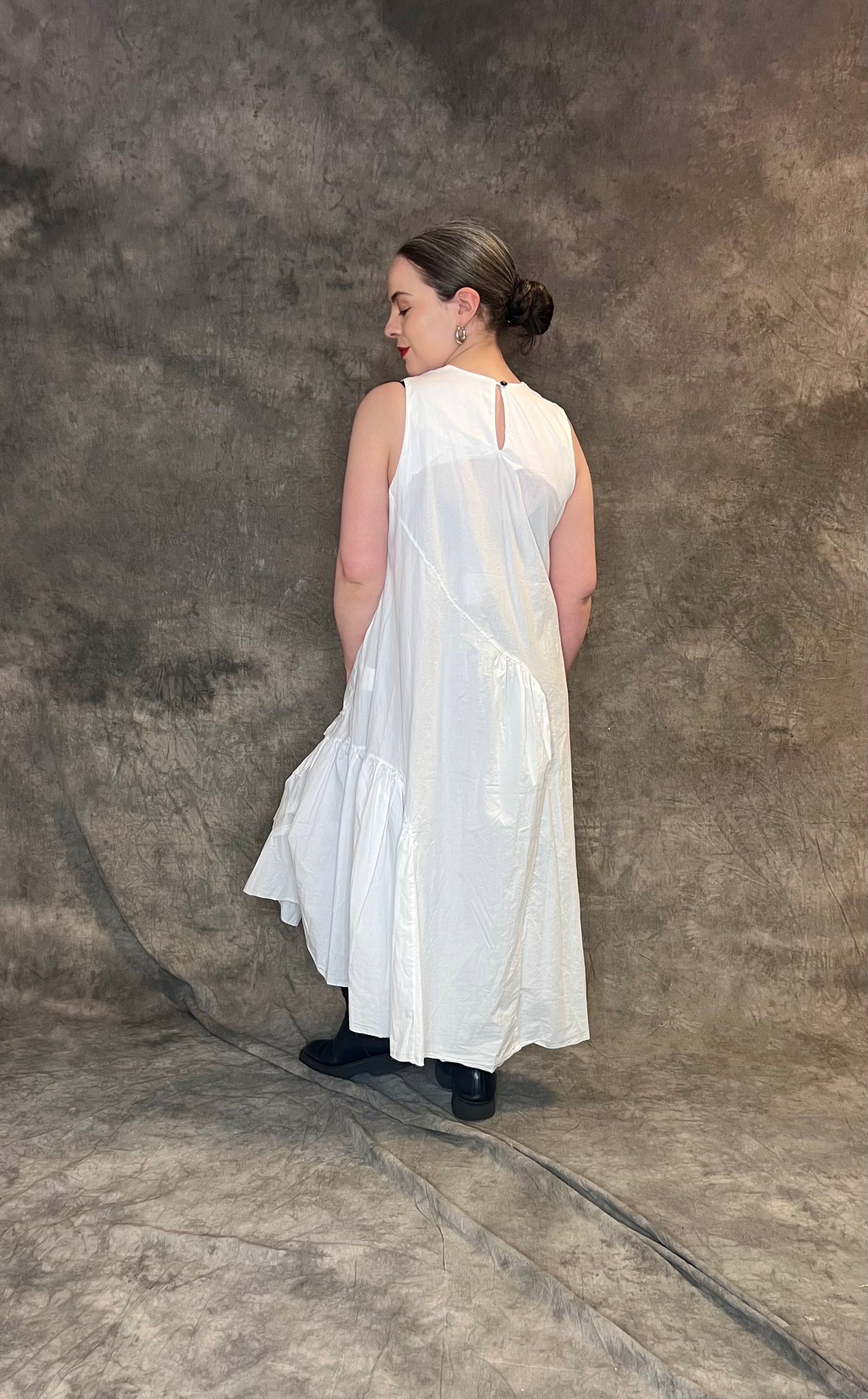 Provocation Short Sleeved Dress with Ruched Hem (colour options available)
