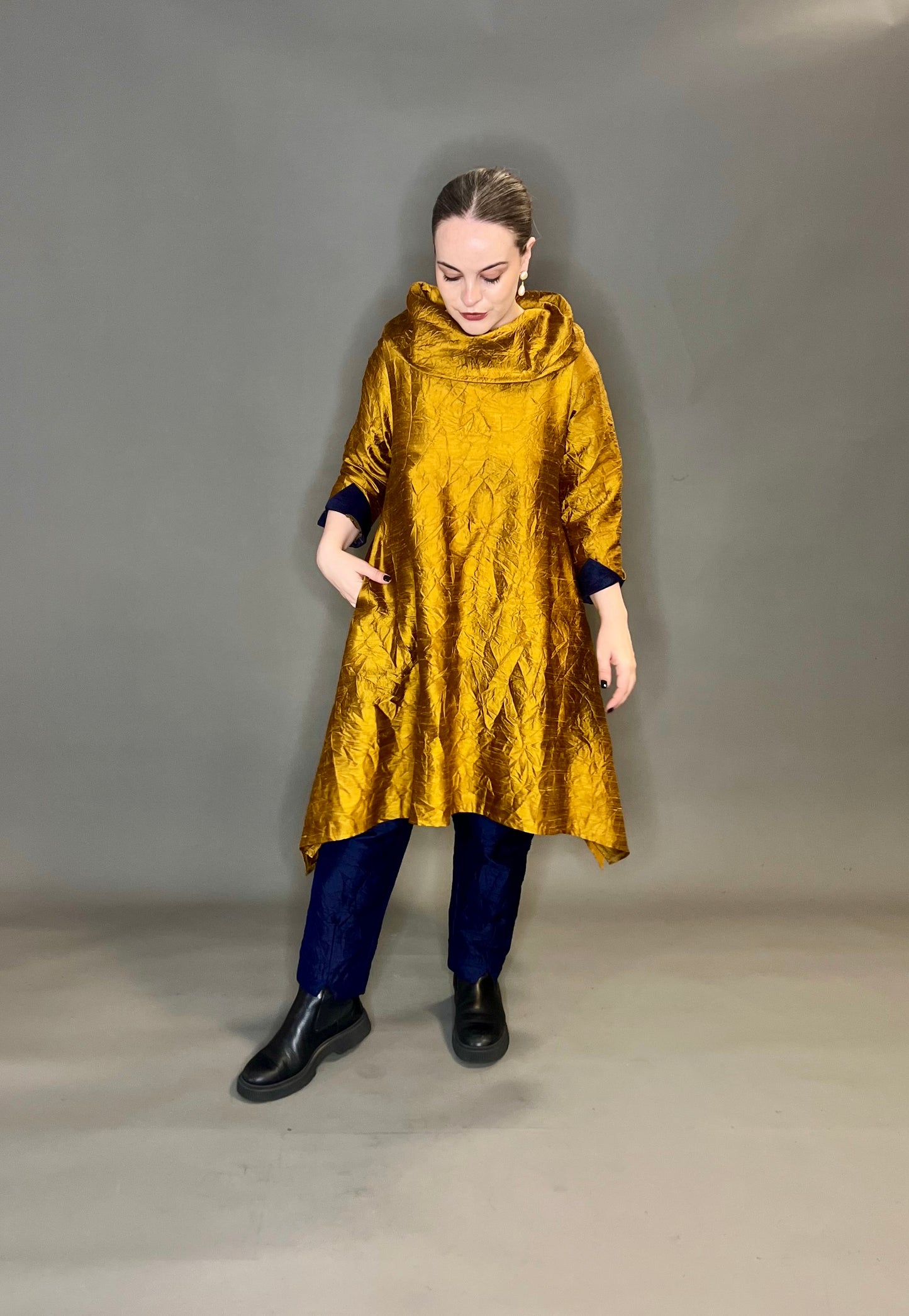 Terry Macey Paris Tunic in Gold Silk