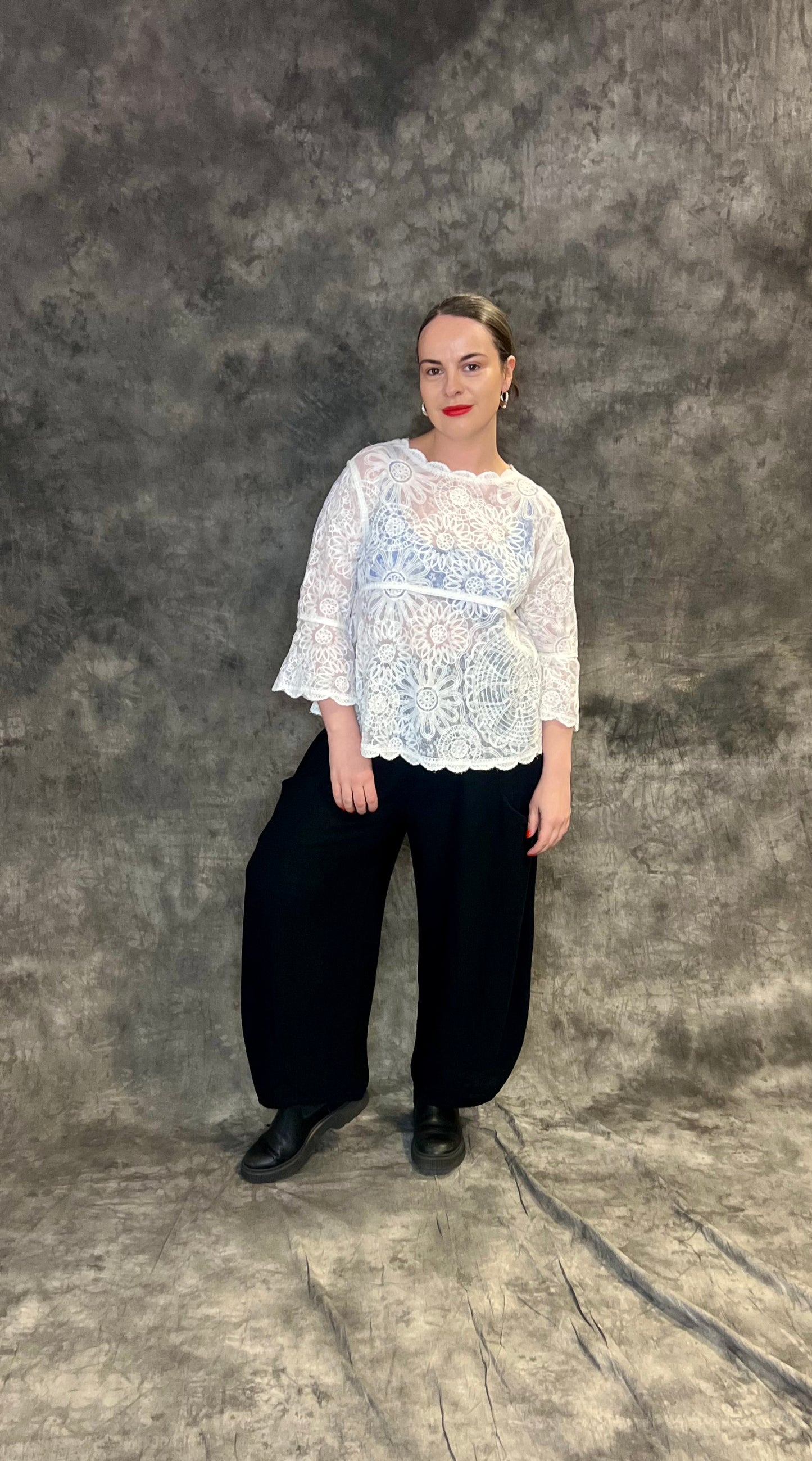 New Collection Embroidered Top with Bell Sleeves (colour options available)