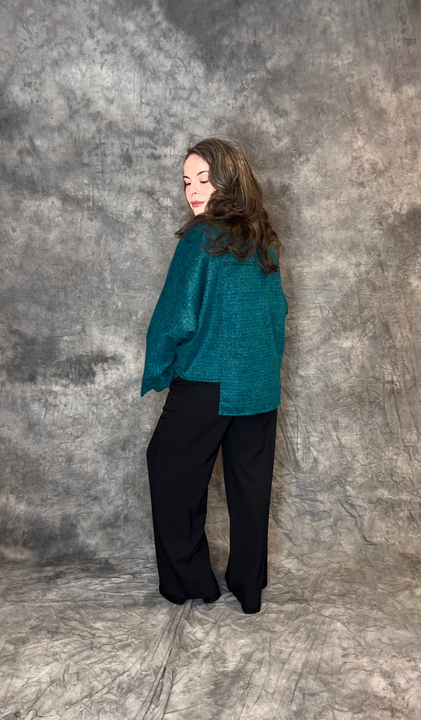 Terry Macey Tokyo Jacket in Turquoise Wool