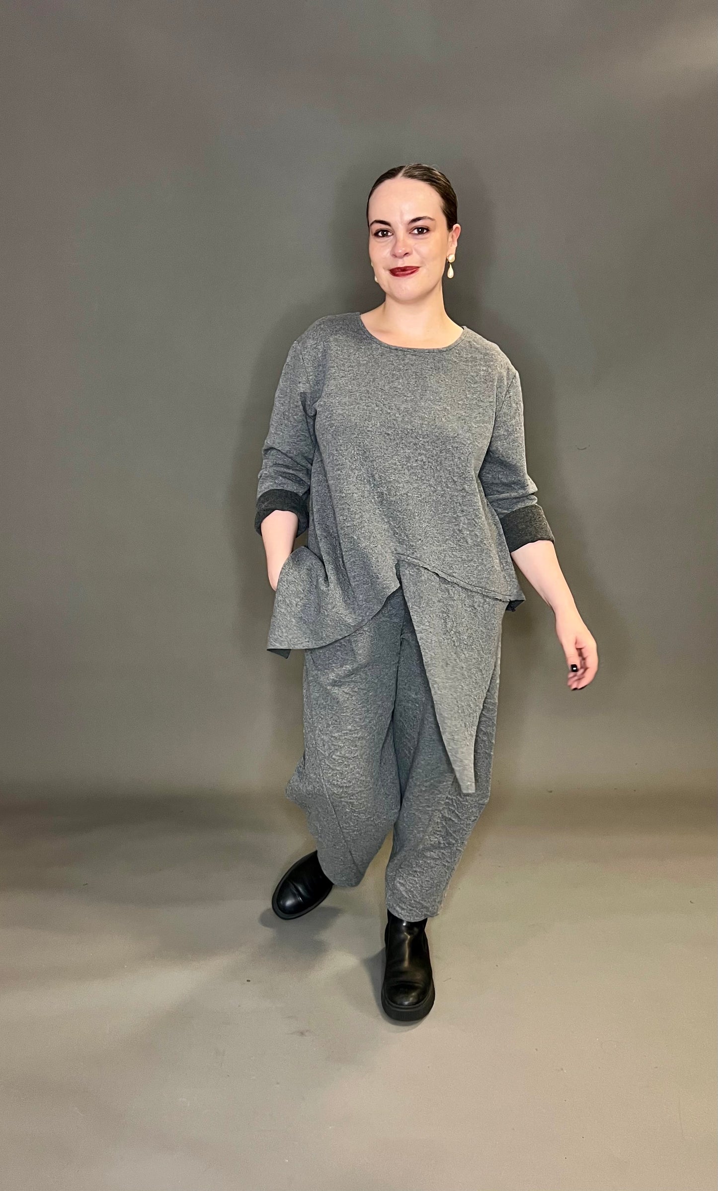 ID Clothing Textured Fabric Cocoon Trousers (colour options available)