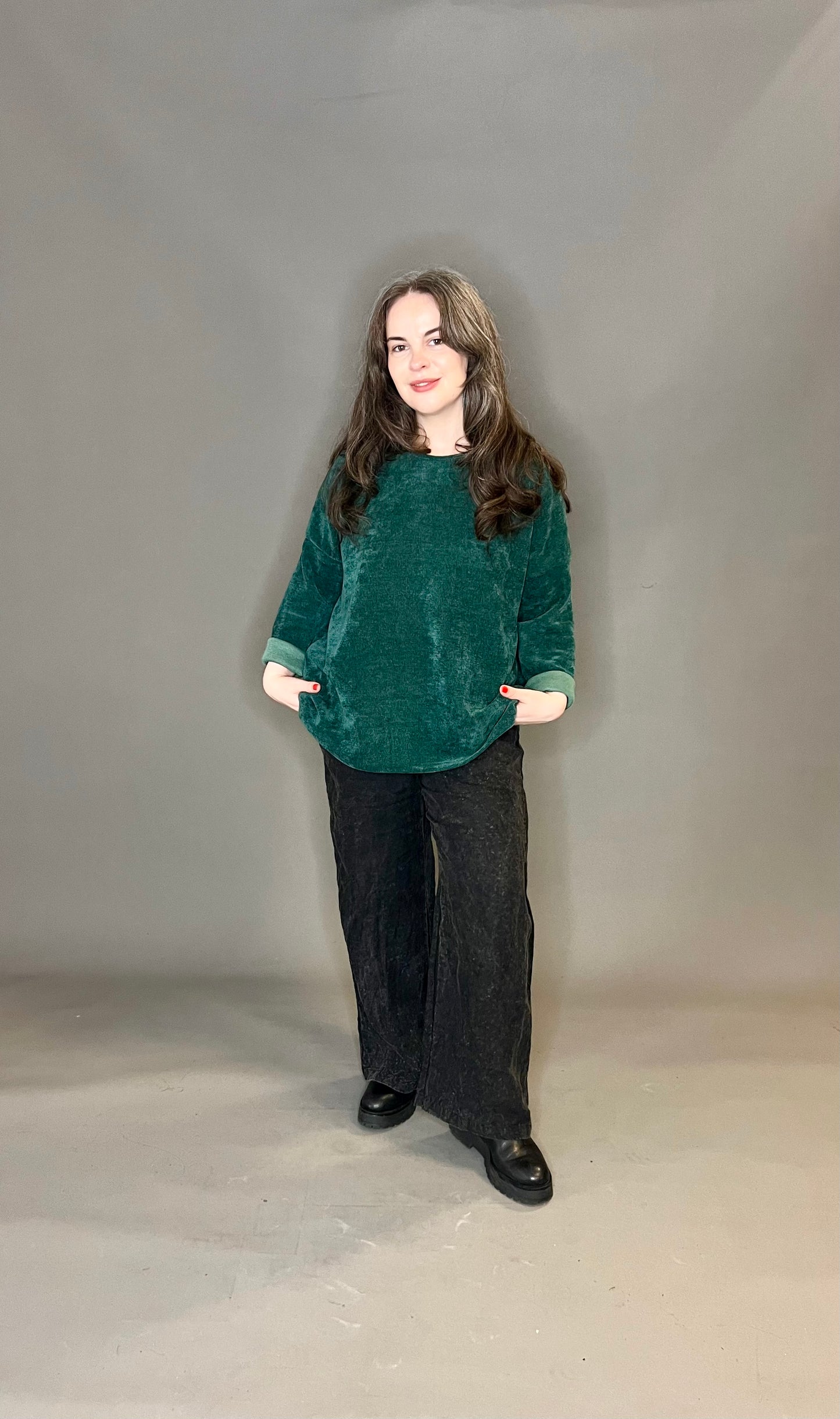 Made in Italy Velour Basic Tops (colour options available)