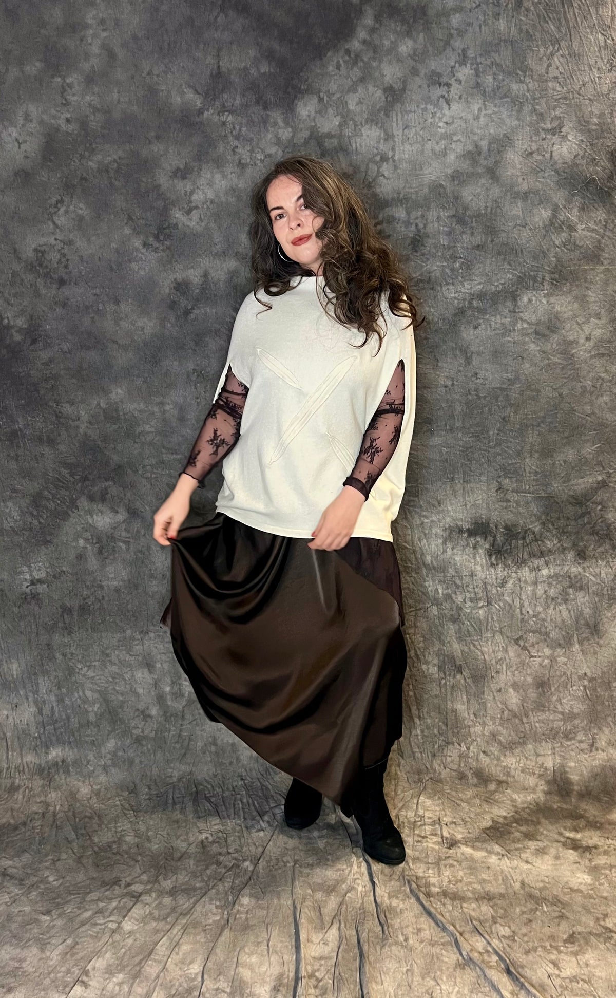 Provocation Faux Satin Skirt