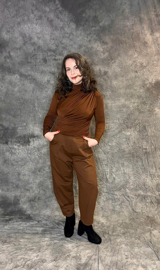 Made In Italy Ruched Basic Tee