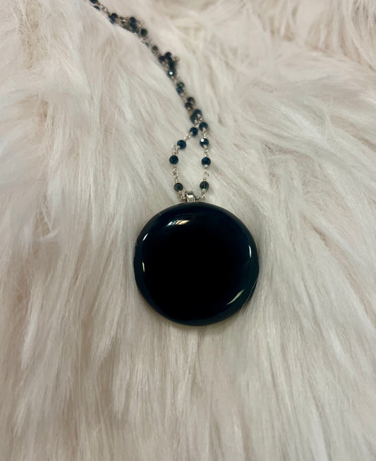 Black Obsidian Jewellery Set by Gill M