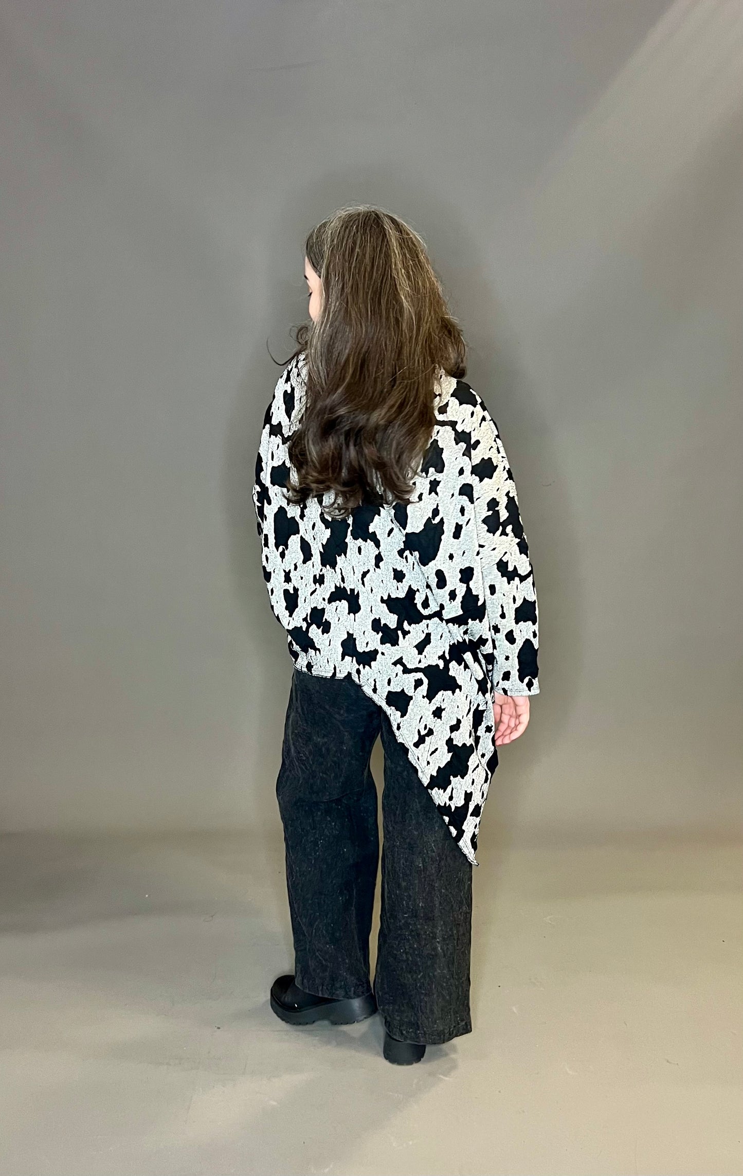 ID Clothing A-Symmetric Patterned Top