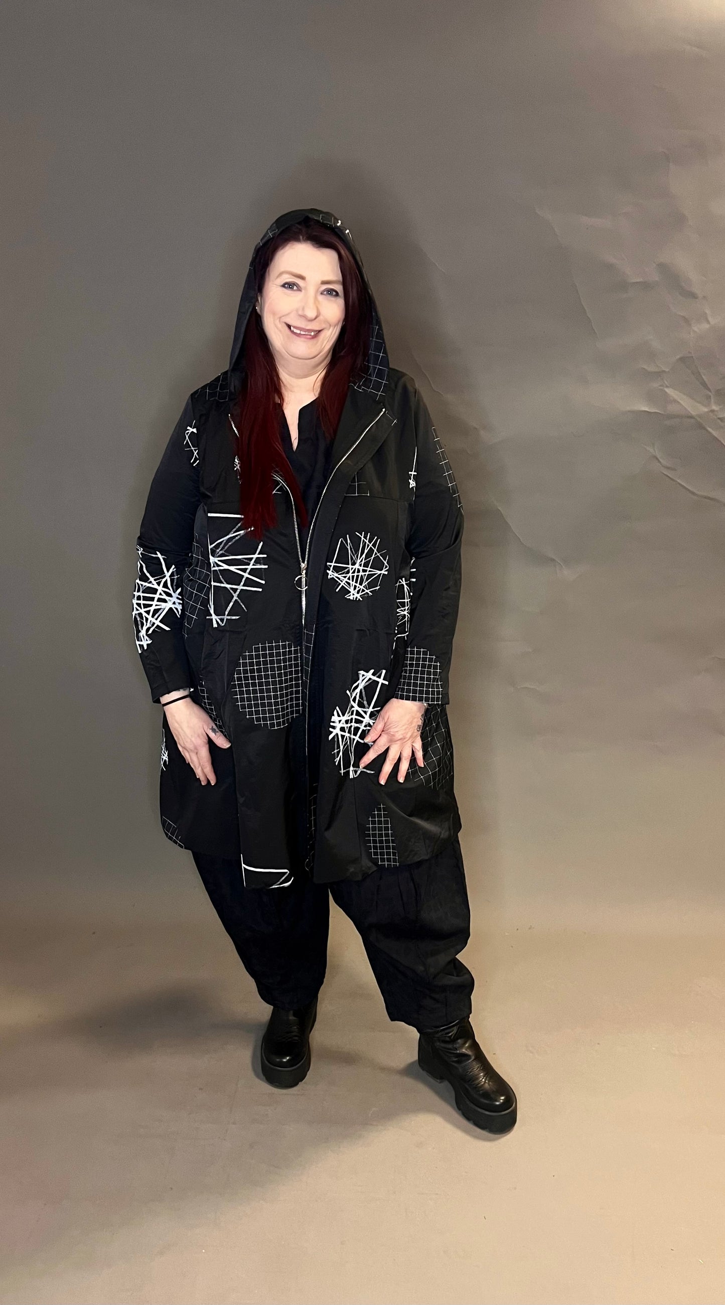 Bella Blue A-Line Jacket with Hood