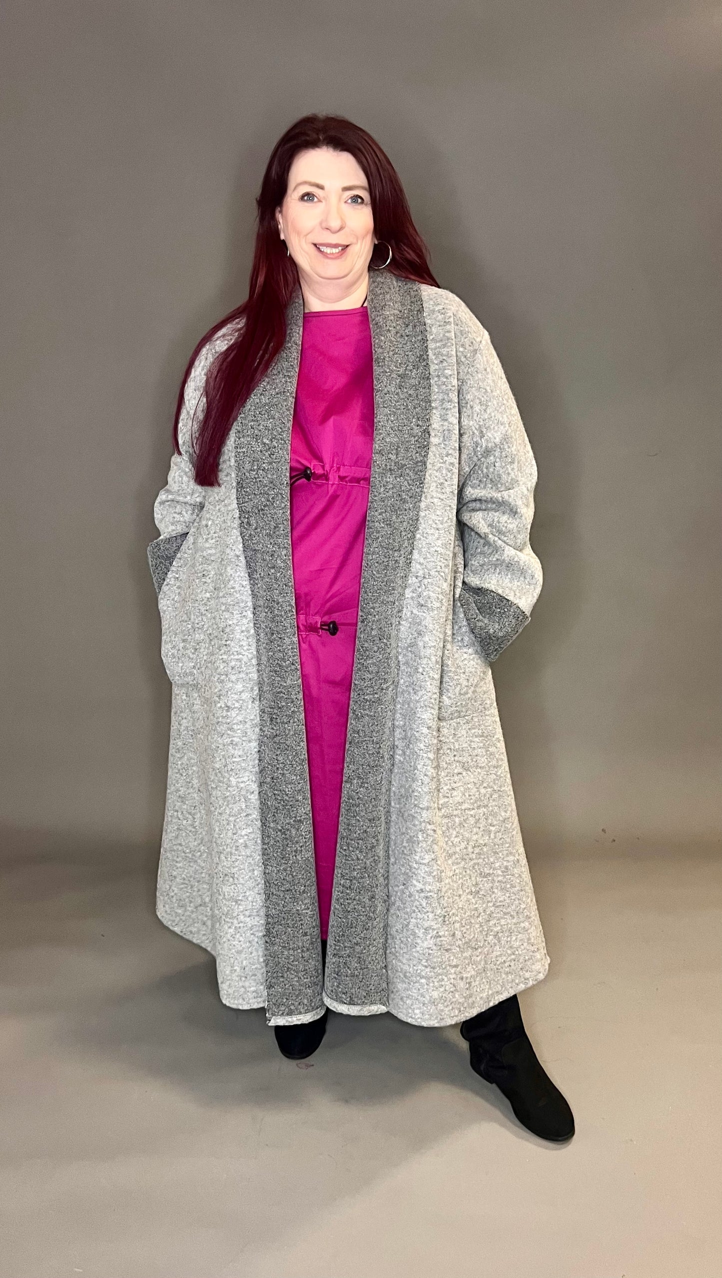 Terry Macey Shepard Coat in Grey