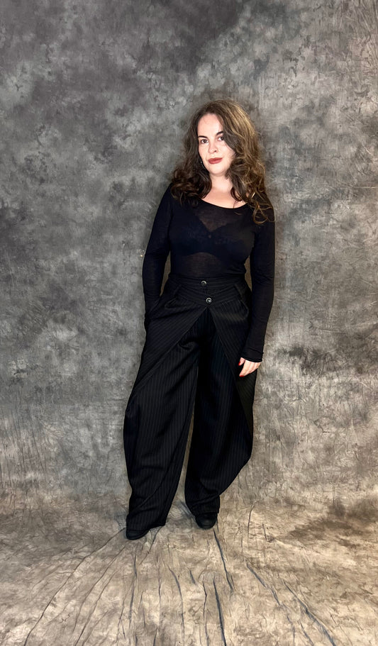 Provocation Double Layered Pinstripe Trousers