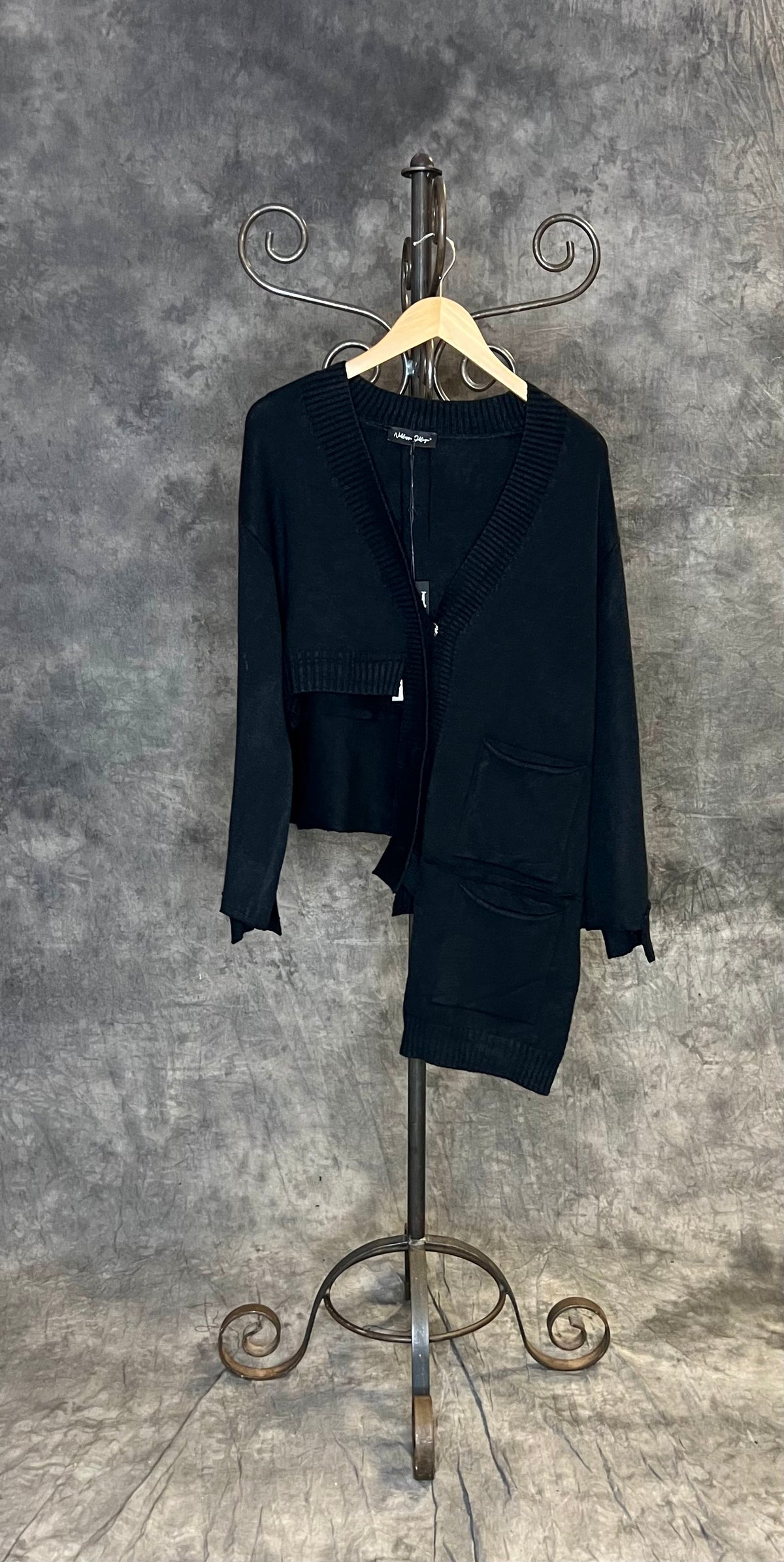 Provocation A-Symmetric Hem Knit Cardigan (colour options available)