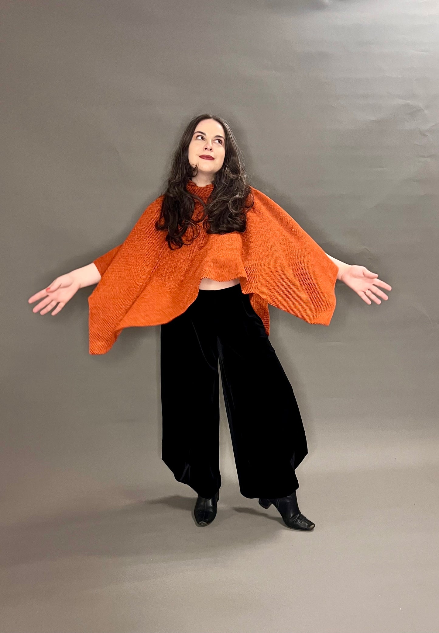 Out of Xile Burnt Orange Poncho