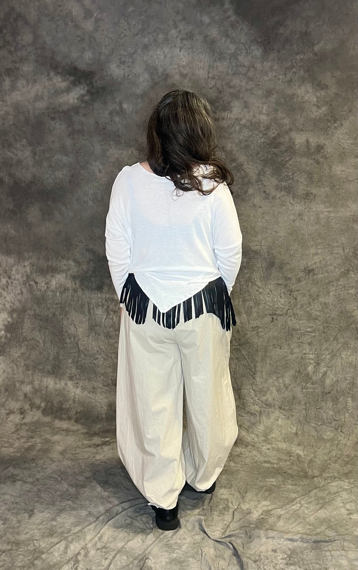 Provocation Leather Fringed Belt
