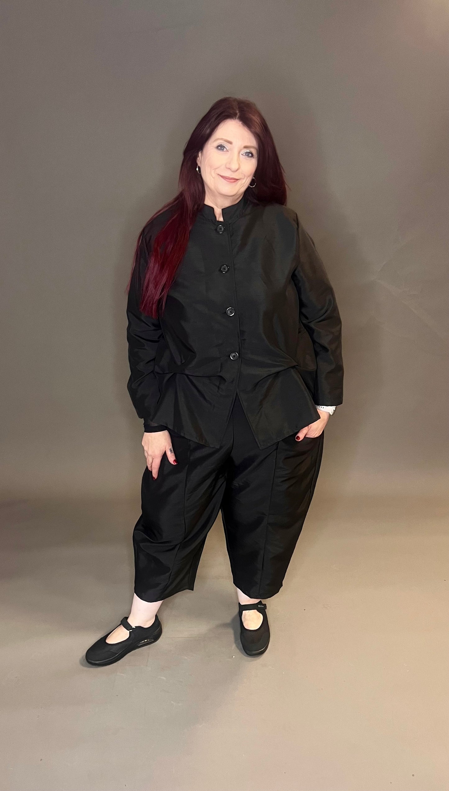 ID Clothing Satin Feel Curvy Girl Trousers