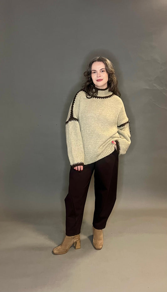 Made In Italy Blanket Stitch Chunky Knit (colour options available)